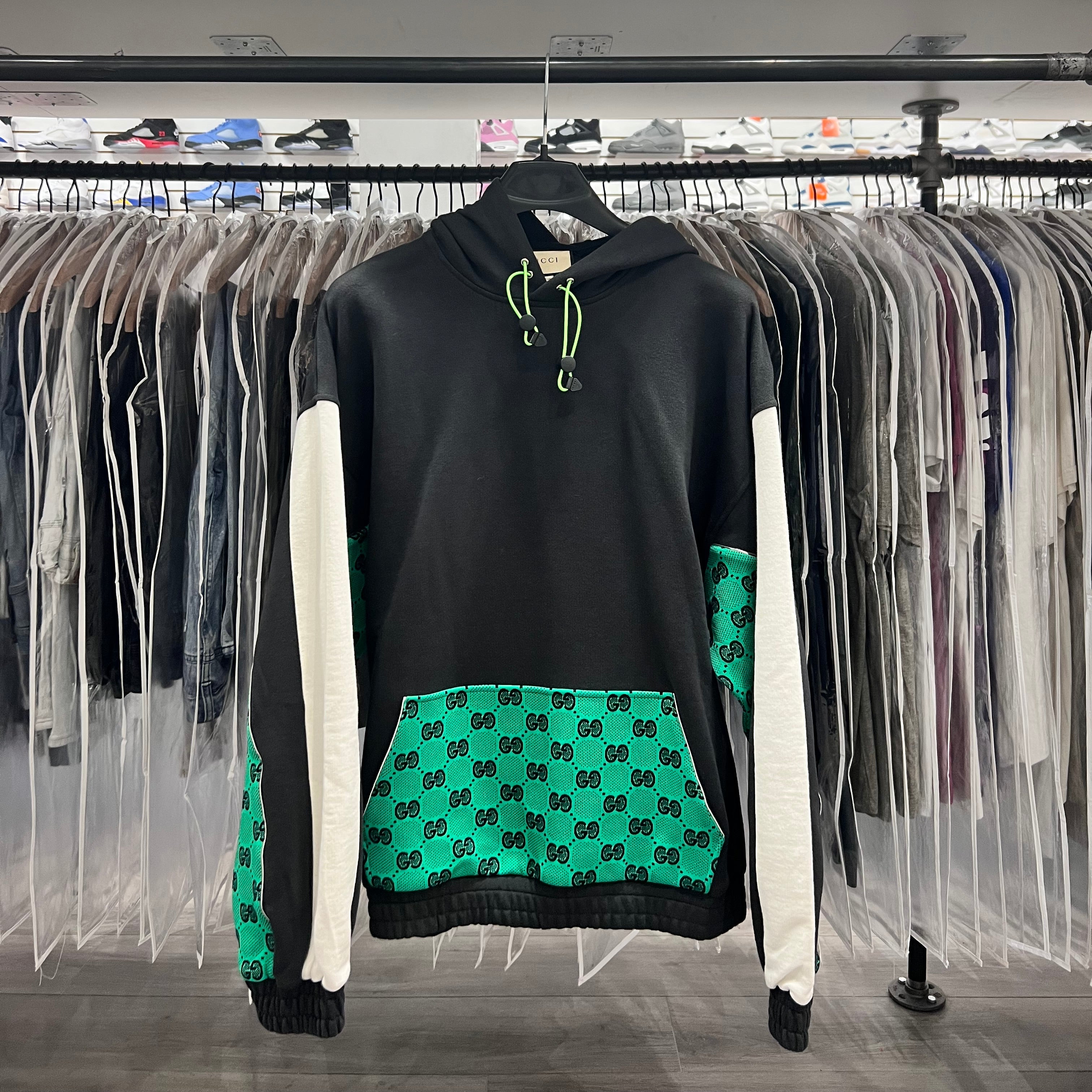 Gucci Hoodie Jacquard Green Grey