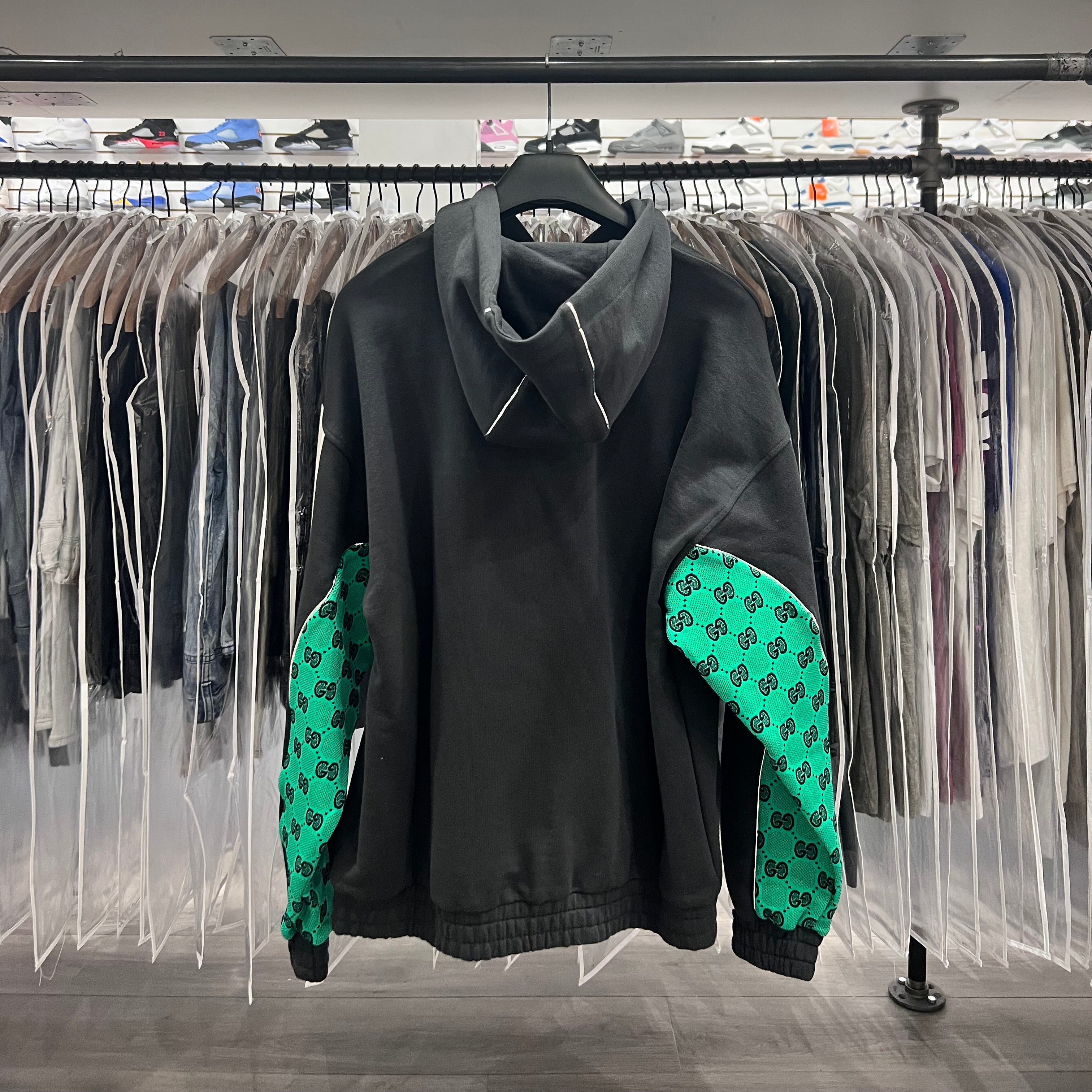 Gucci Hoodie Jacquard Green Grey