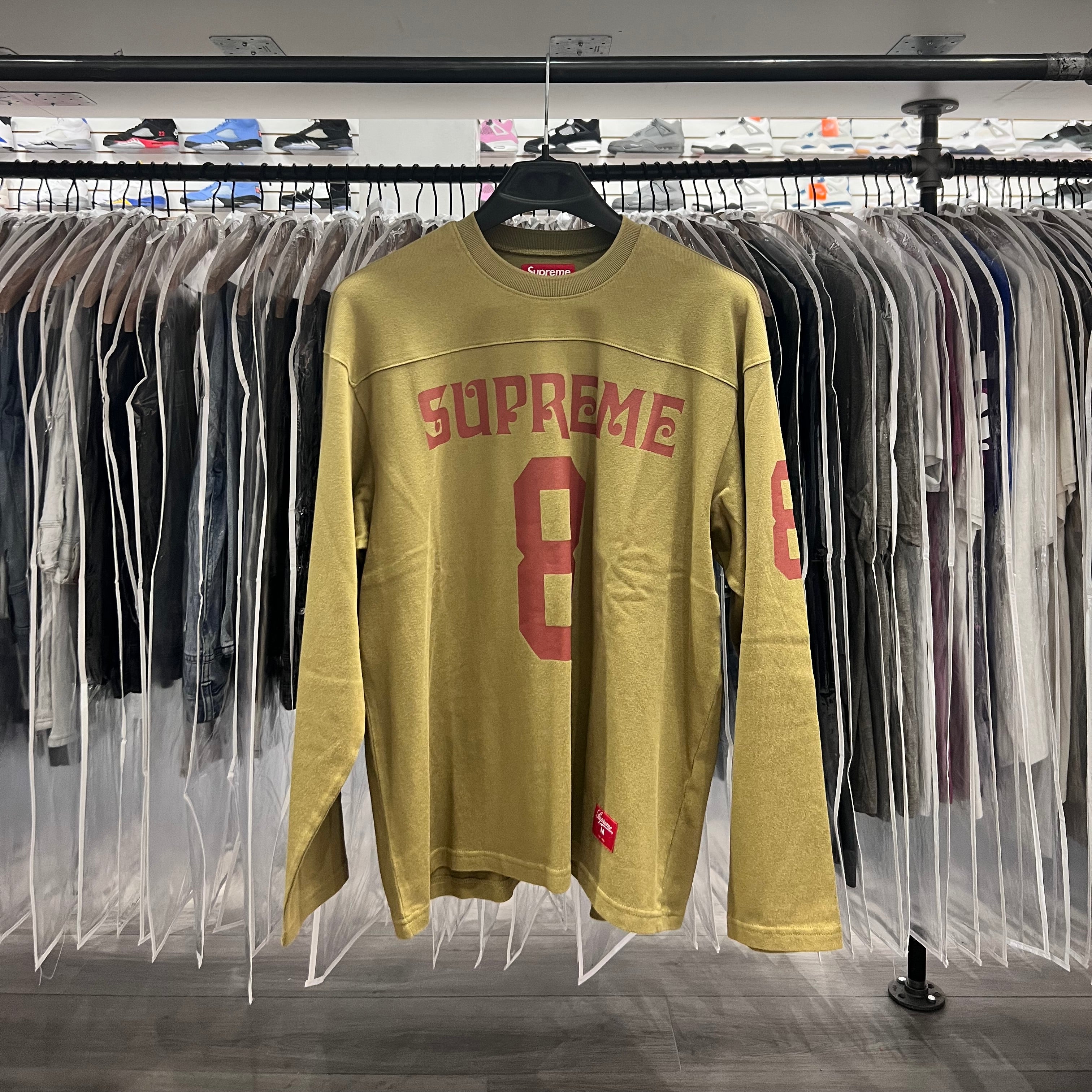 Supreme Affiliated Long Sleeve Football Top Light Olive