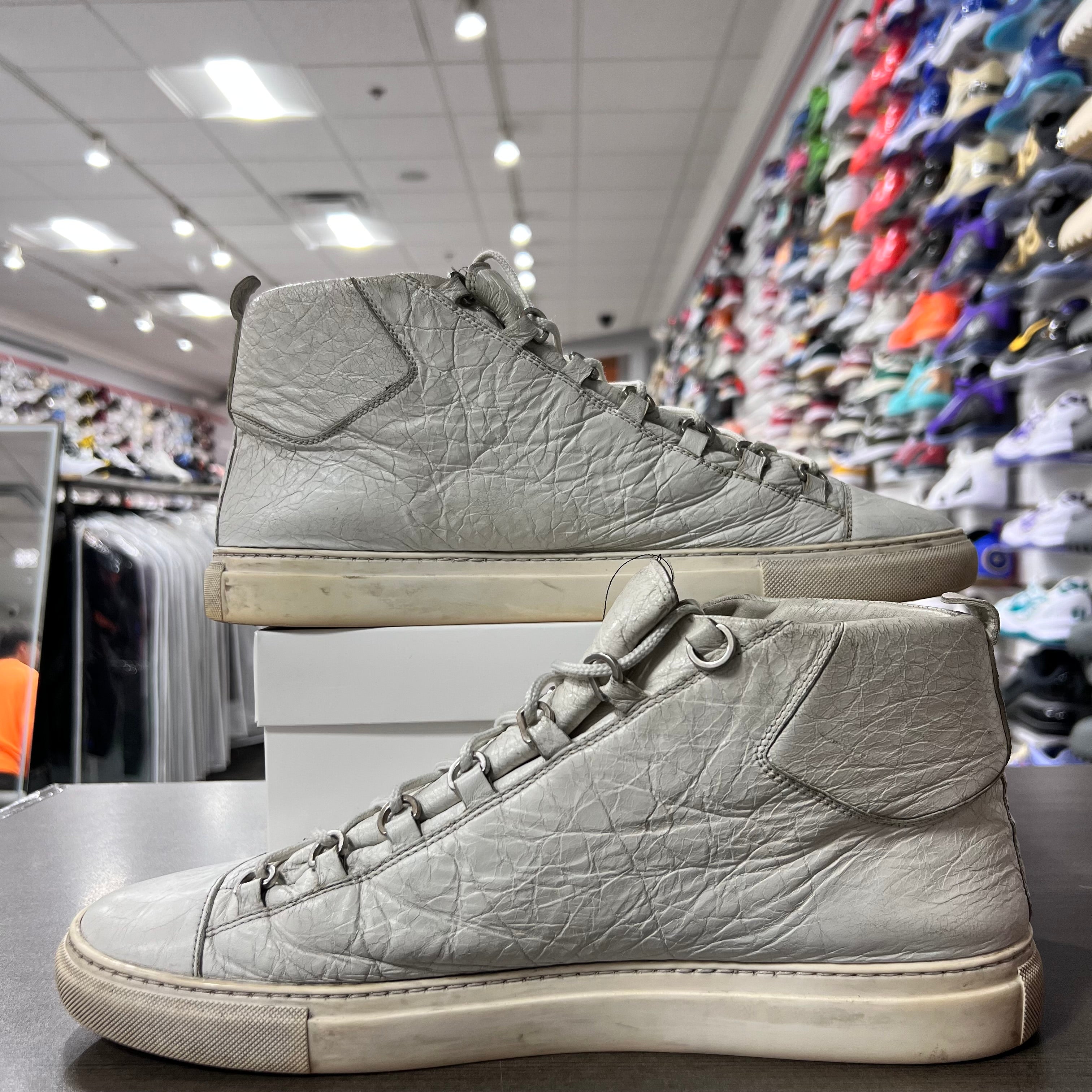 Balenciaga Arena Low Grey Leather (Lightly Worn+Replacement Box)