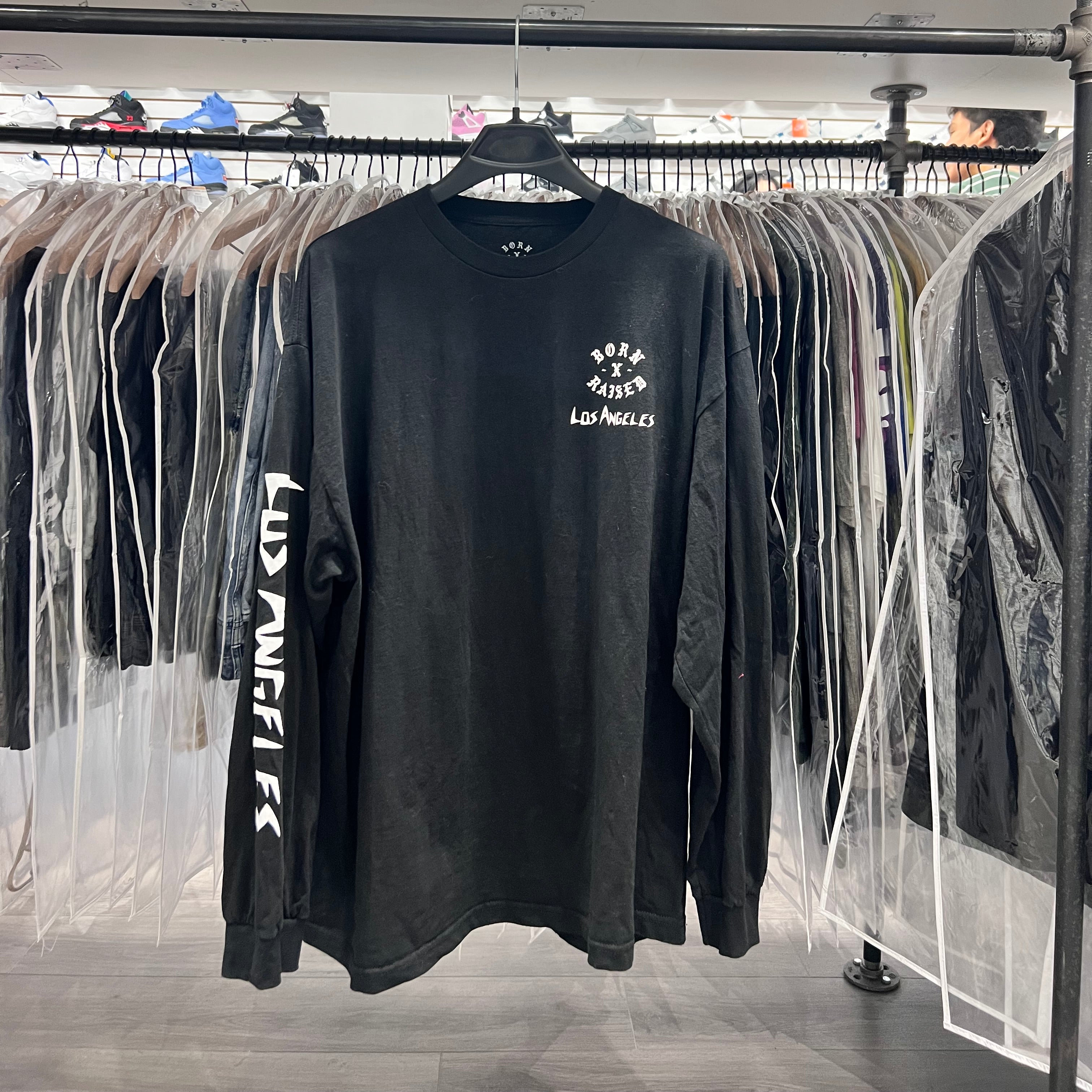 Born N Raised Los Angeles Long-sleeve Tee Black (Lightly Worn)