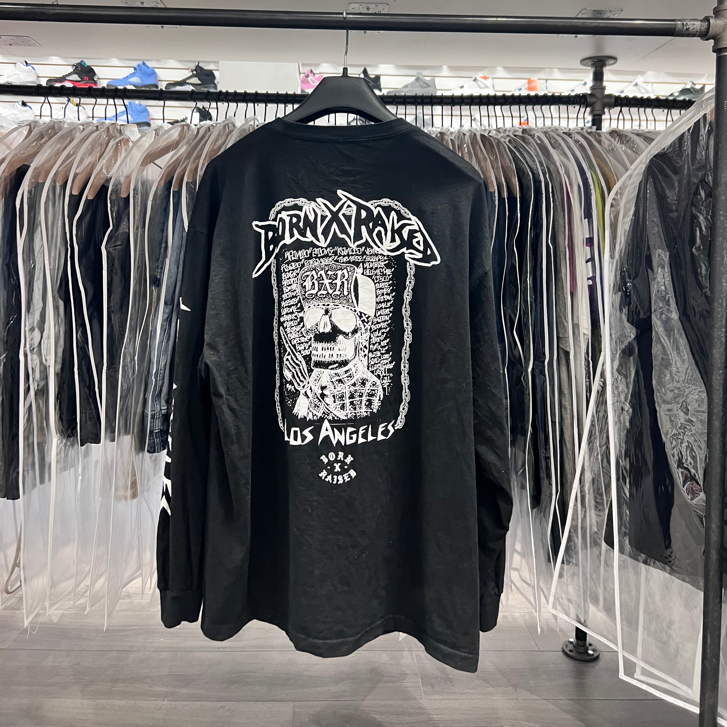 Born N Raised Los Angeles Long-sleeve Tee Black (Lightly Worn)