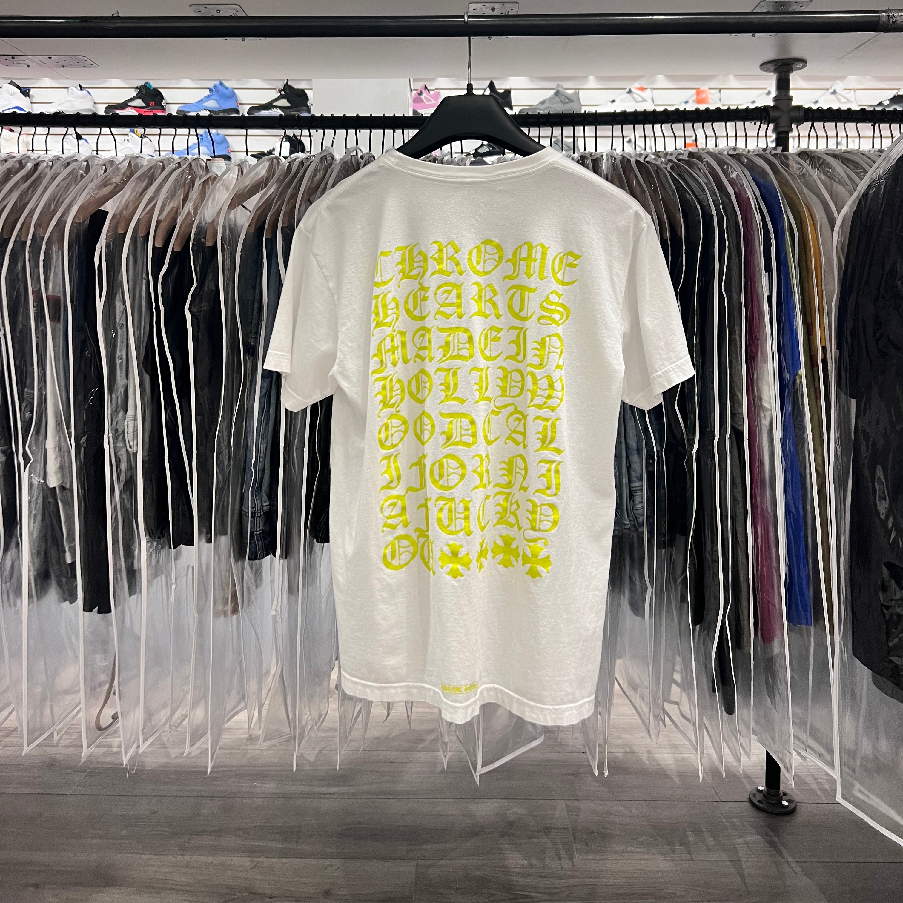 Chrome Hearts Scroll Tee White Neon Yellow (Lightly Worn)