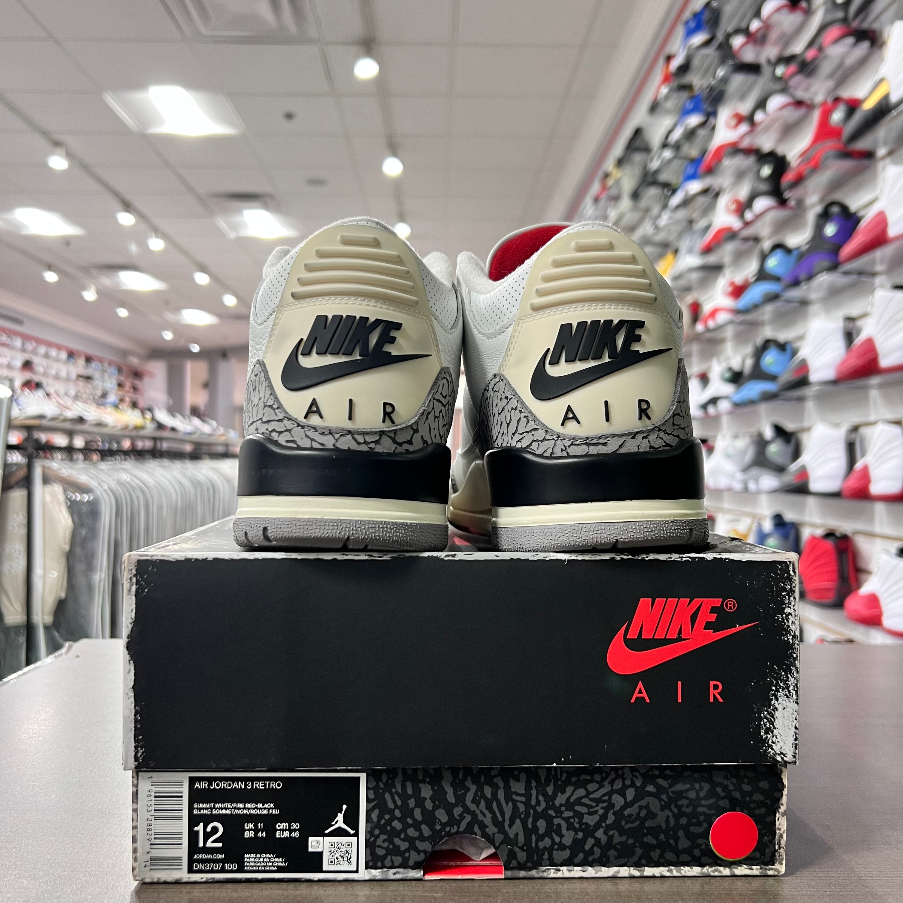 Jordan Retro 3 Mens White Cement Reimagined (Lightly Worn)