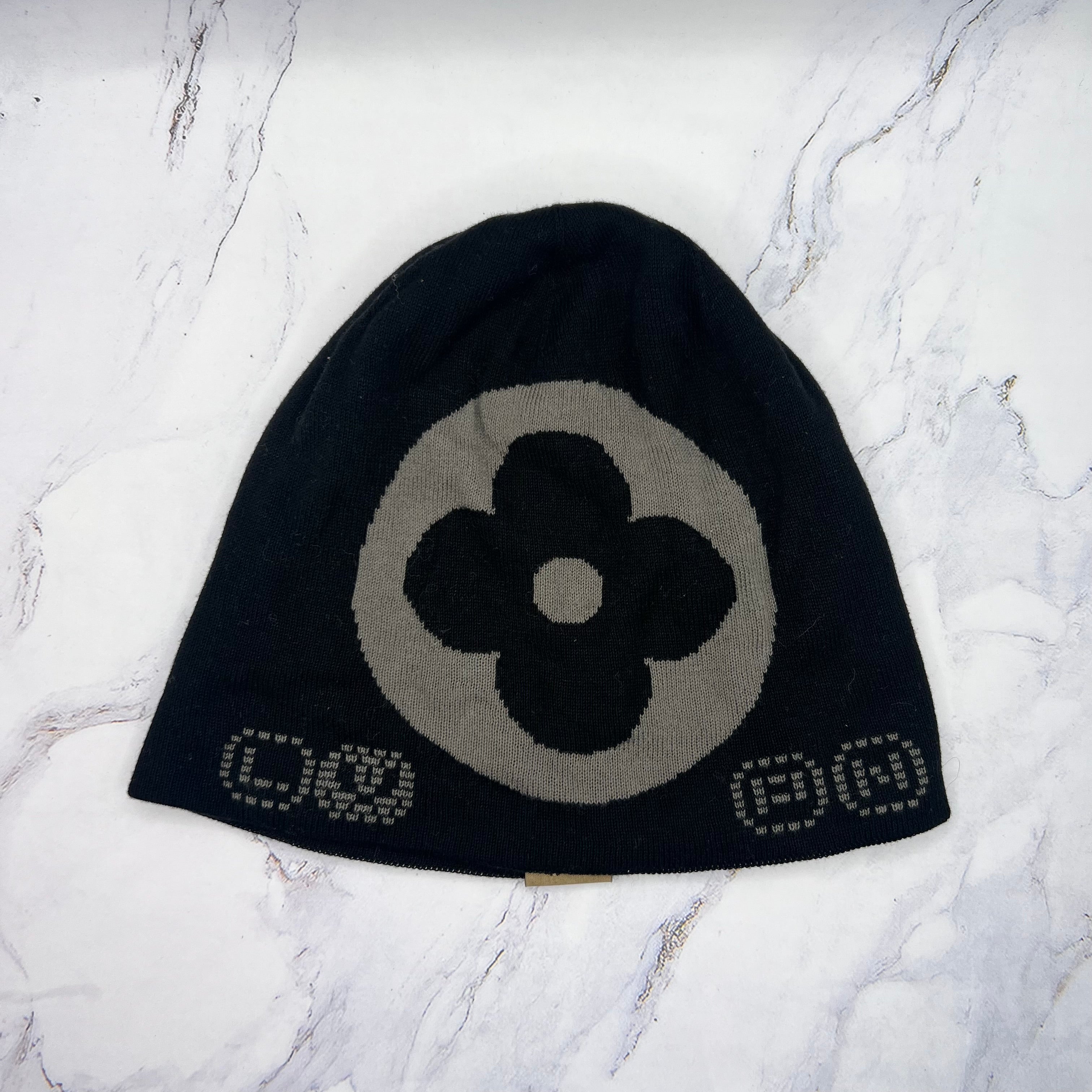 Louis Vuitton X Nigo Fit Monogram Reversible Beanie Black (Lightly Worn)