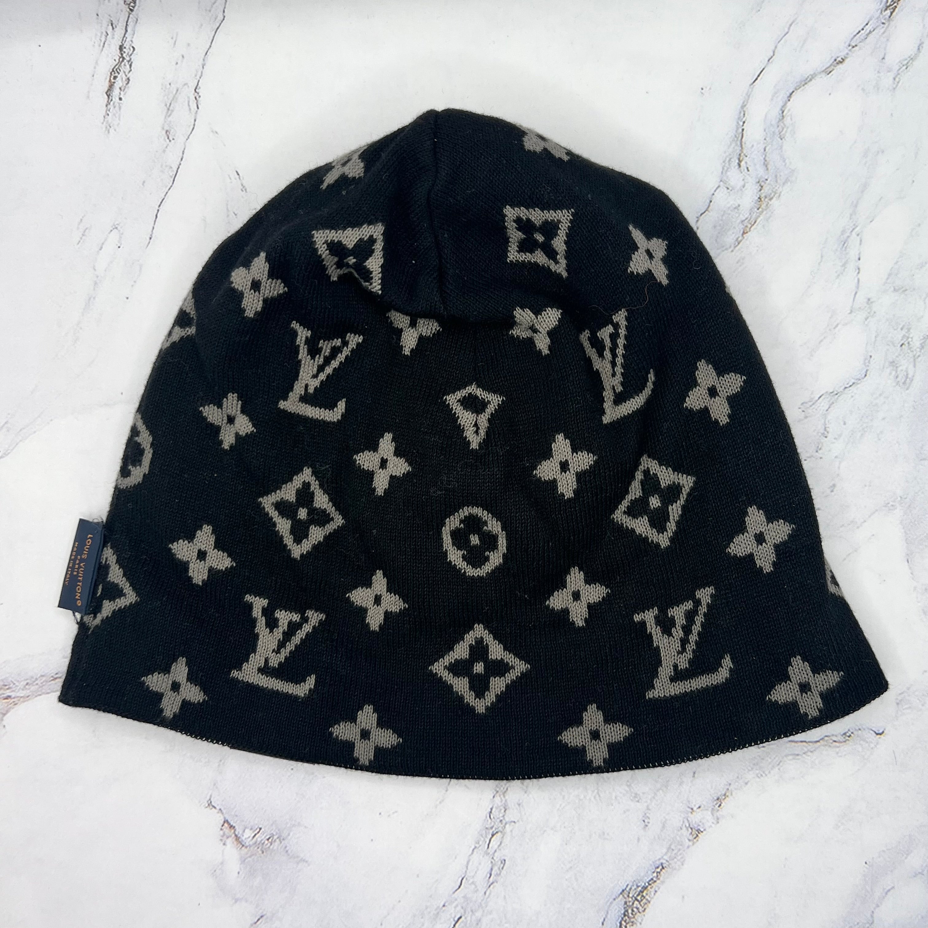 Louis Vuitton X Nigo Fit Monogram Reversible Beanie Black (Lightly Worn)
