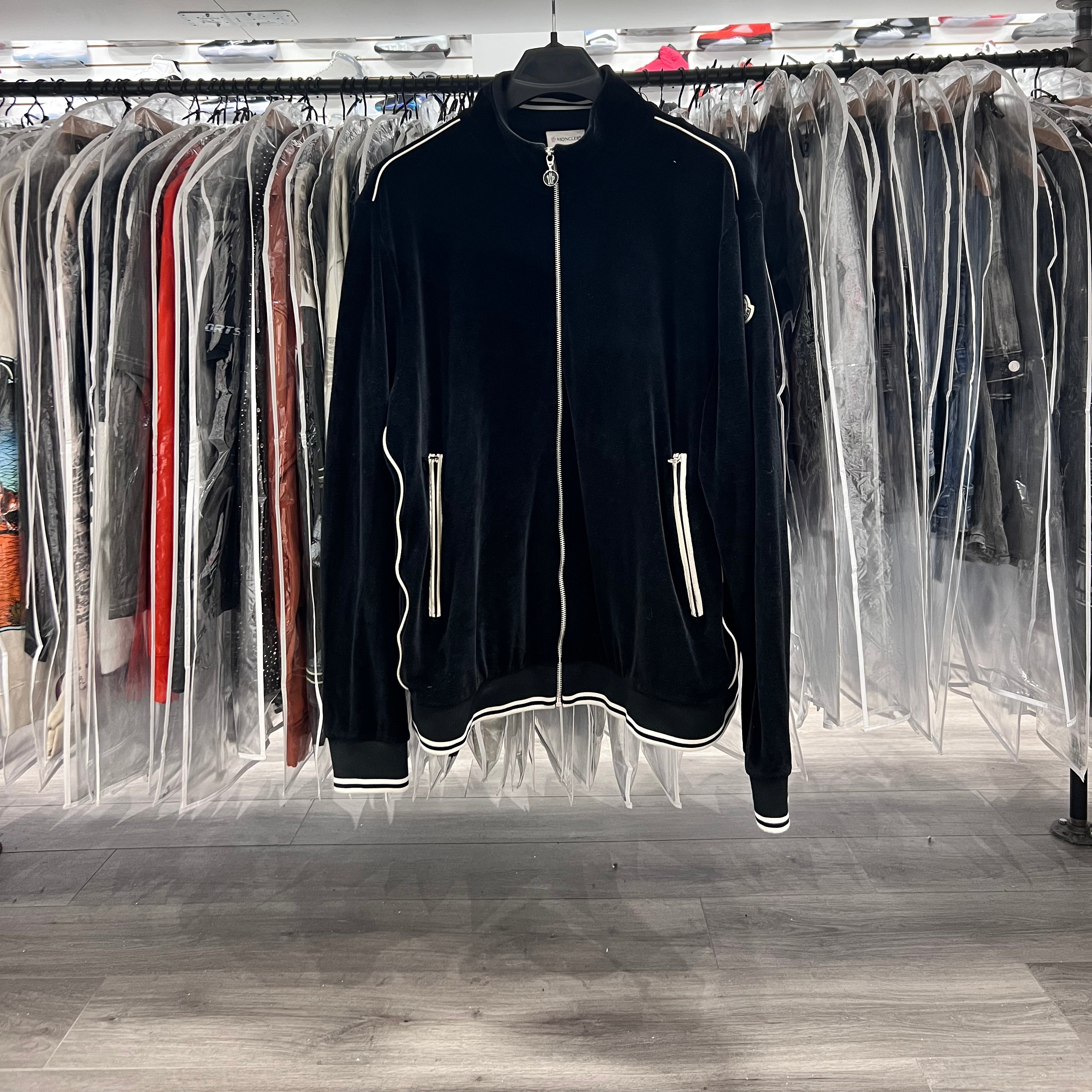 Moncler Velvet Cardigan Black (Lightly Worn)