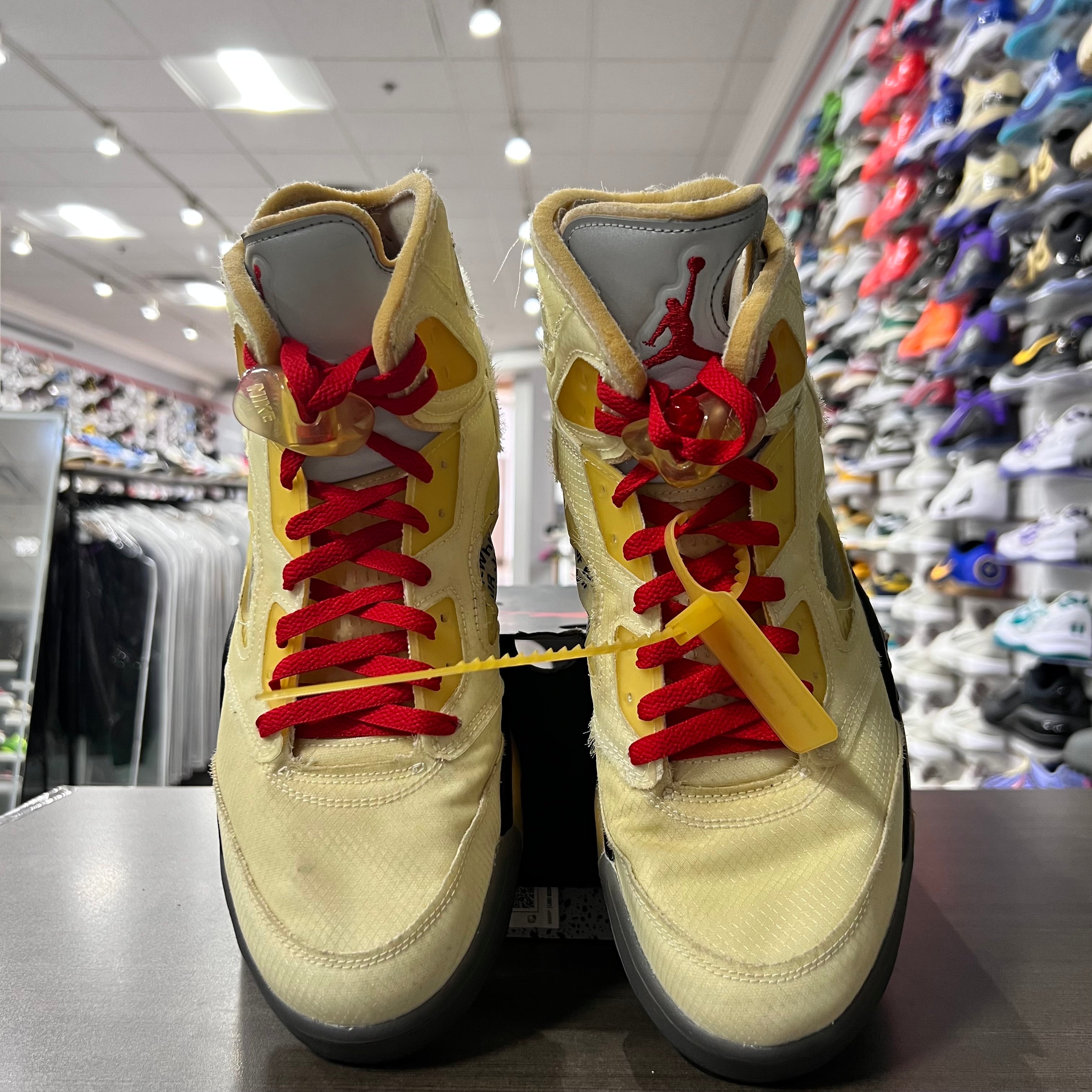 Jordan Retro 5 Mens Off White Sail (Lightly Worn)