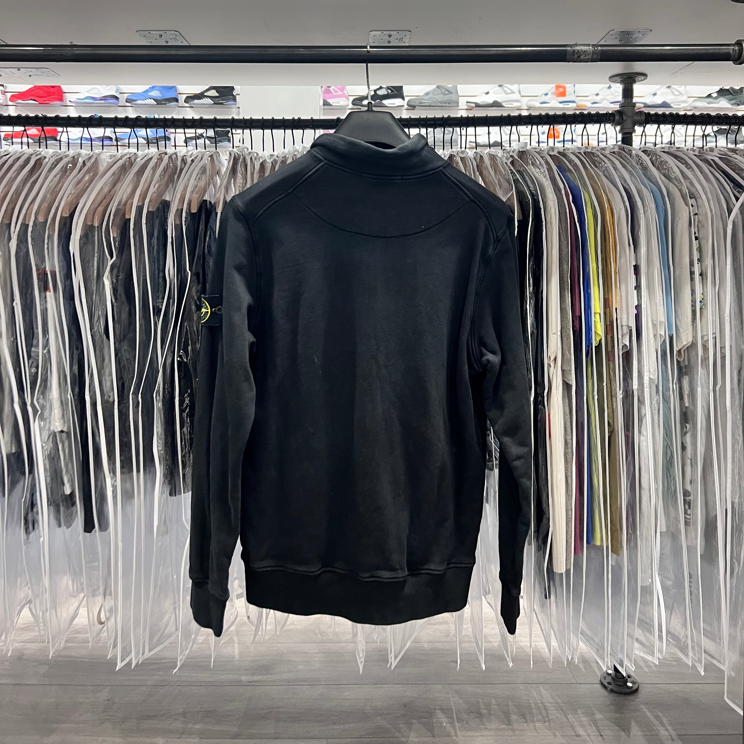 Stone Island Quarter Zip Black (Lightly Worn)