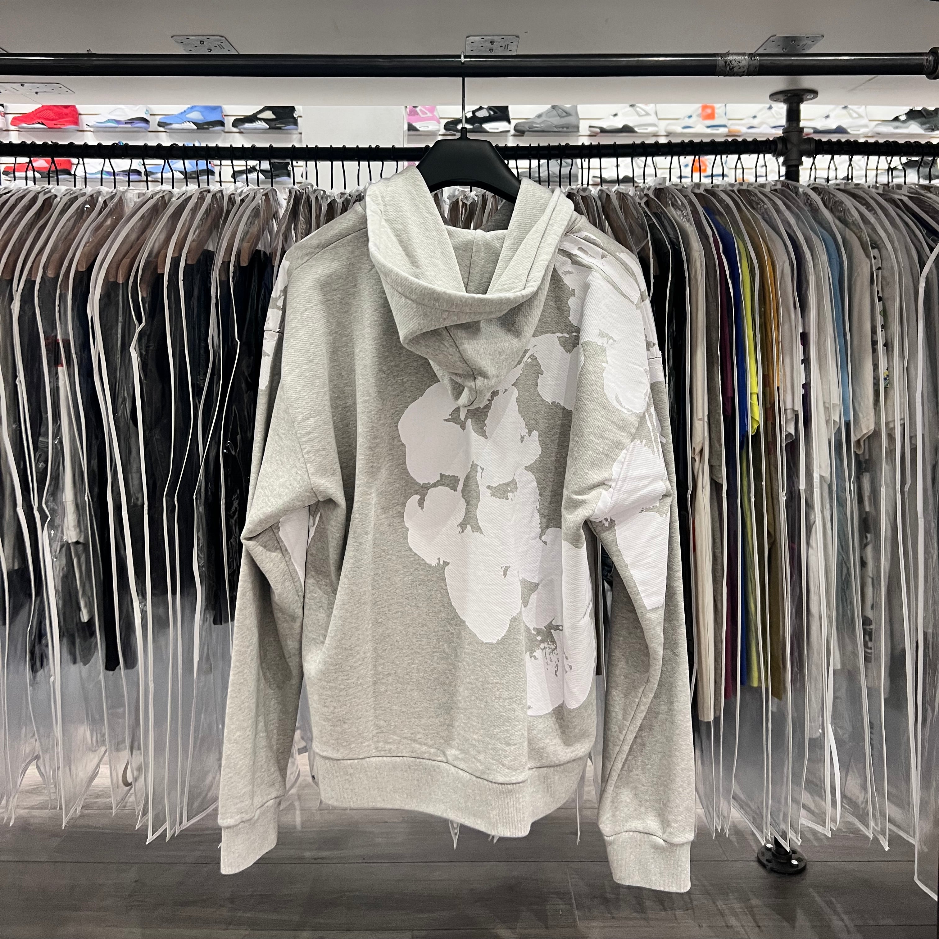 Denim Tears Big Cotton Wreath Hoodie Grey