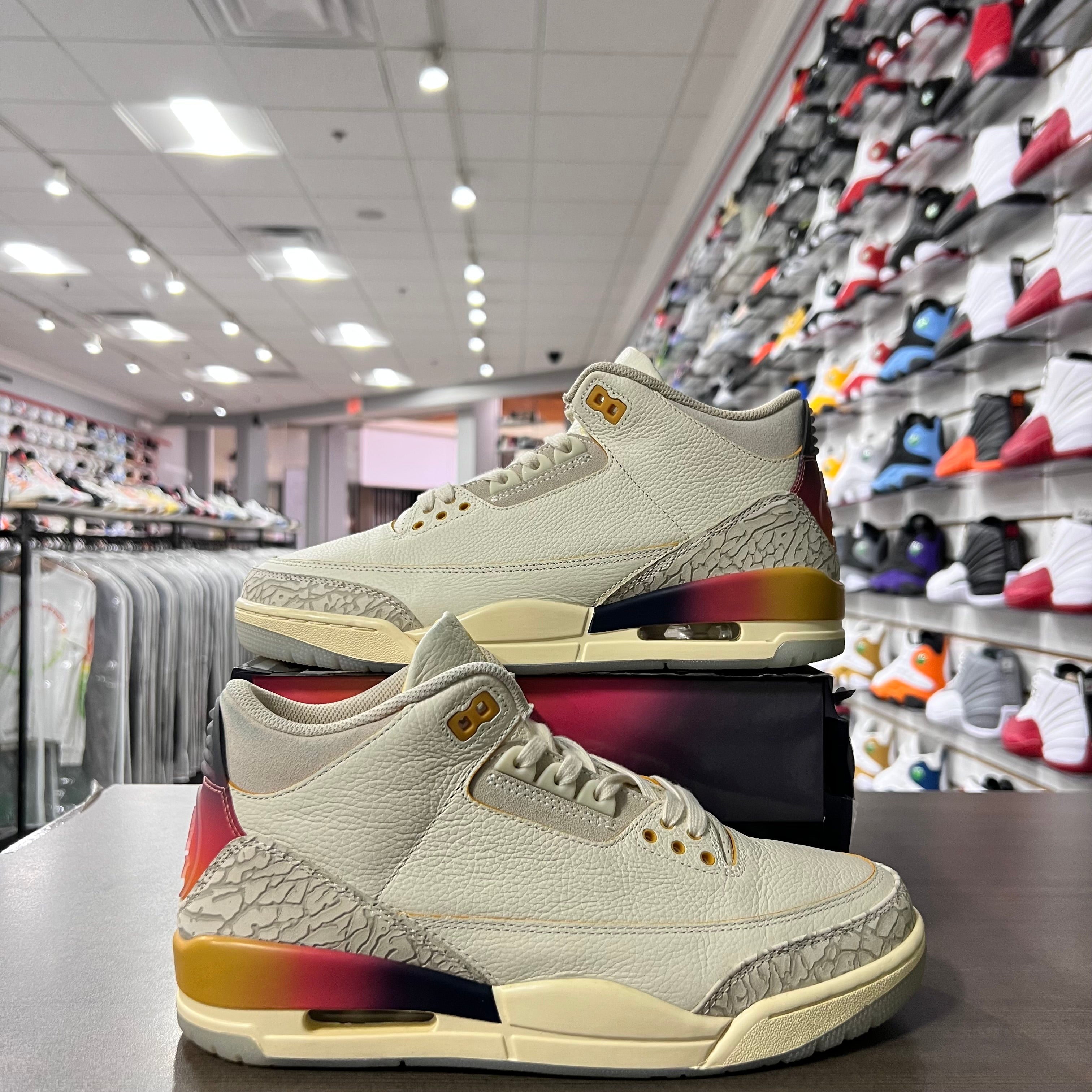 Jordan Retro 3 Mens J Balvin Medellin Sunset (Lightly Worn)