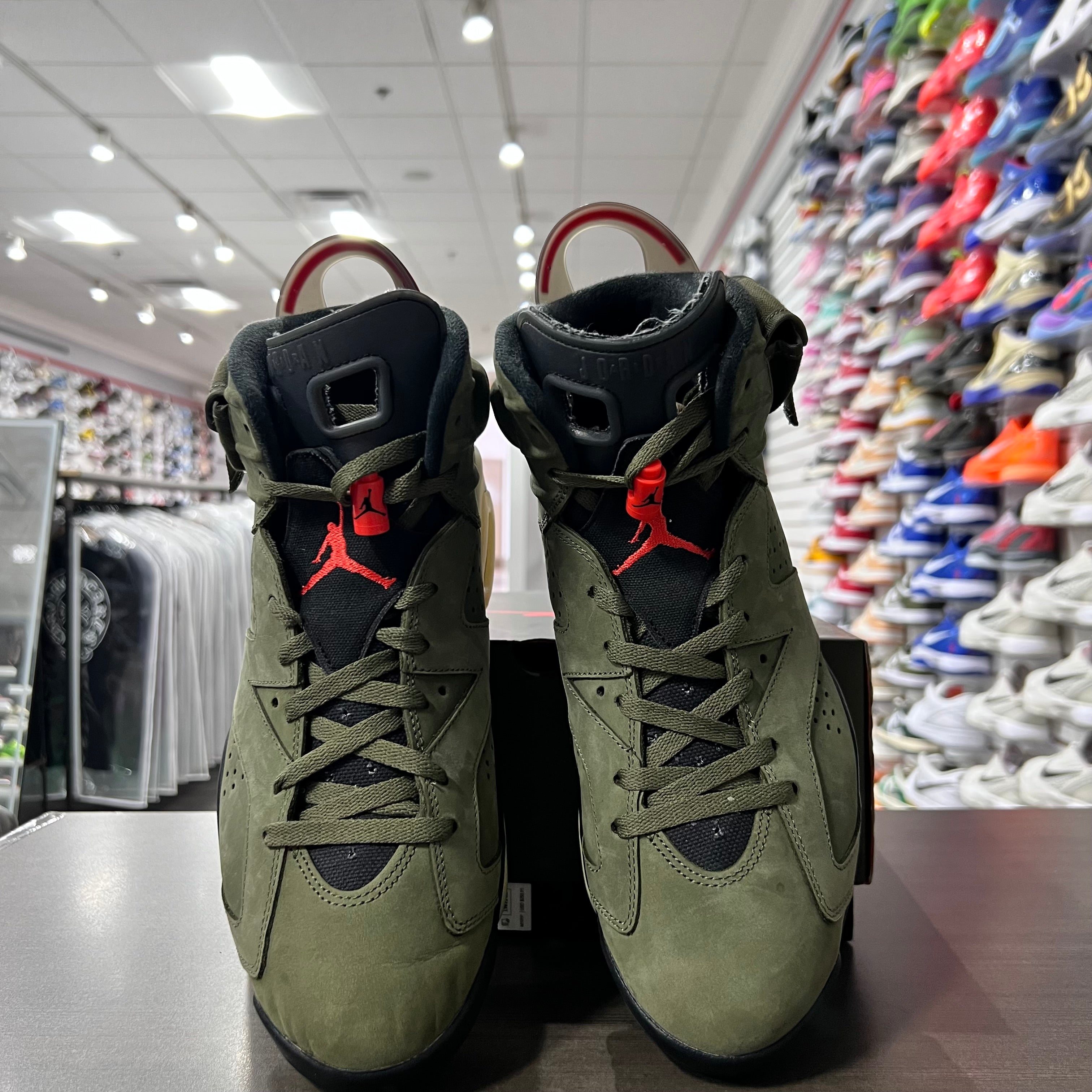 Jordan Retro 6 Mens Travis Scott Olive (Lightly Worn)