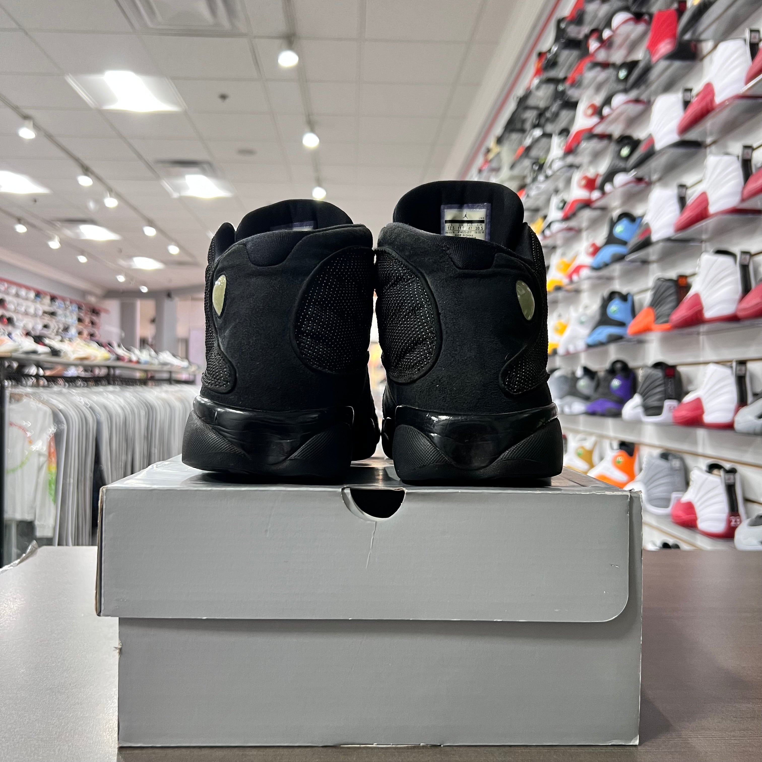 Jordan Retro 13 Mens Black Cat (Lightly Worn + Replacement Box)