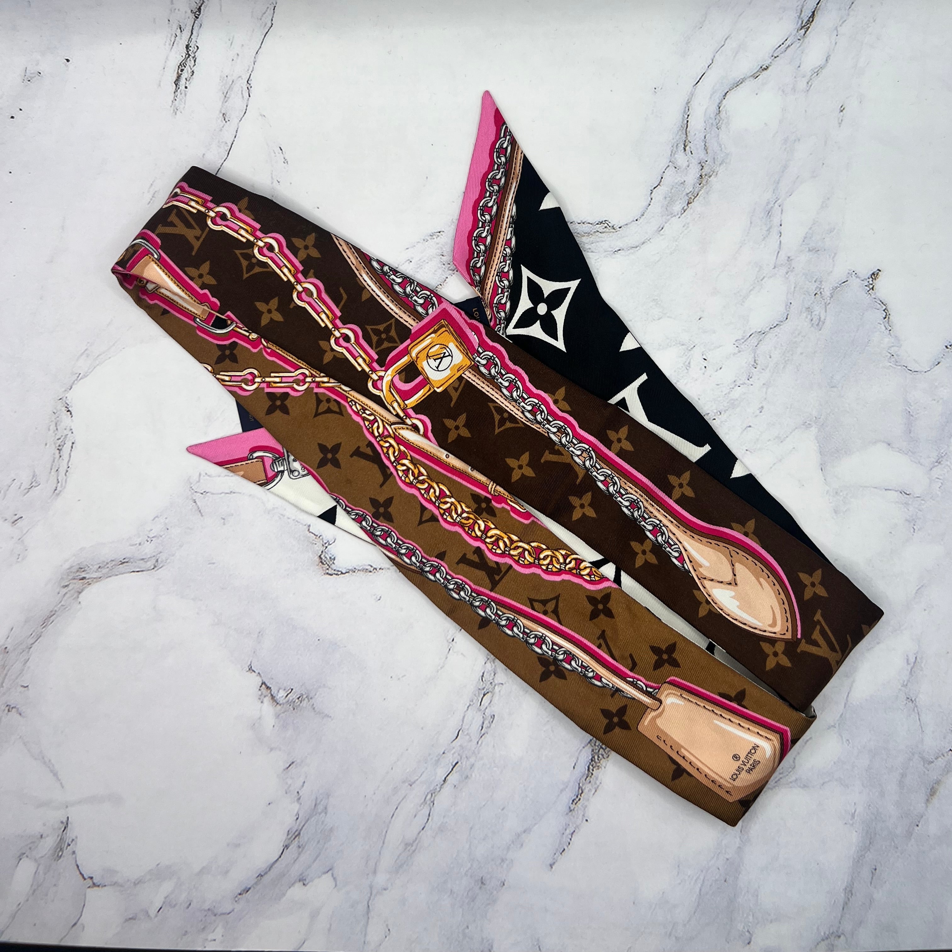 Louis Vuitton Ultimate Monogram BB Silk Bandeau (Lightly Worn)