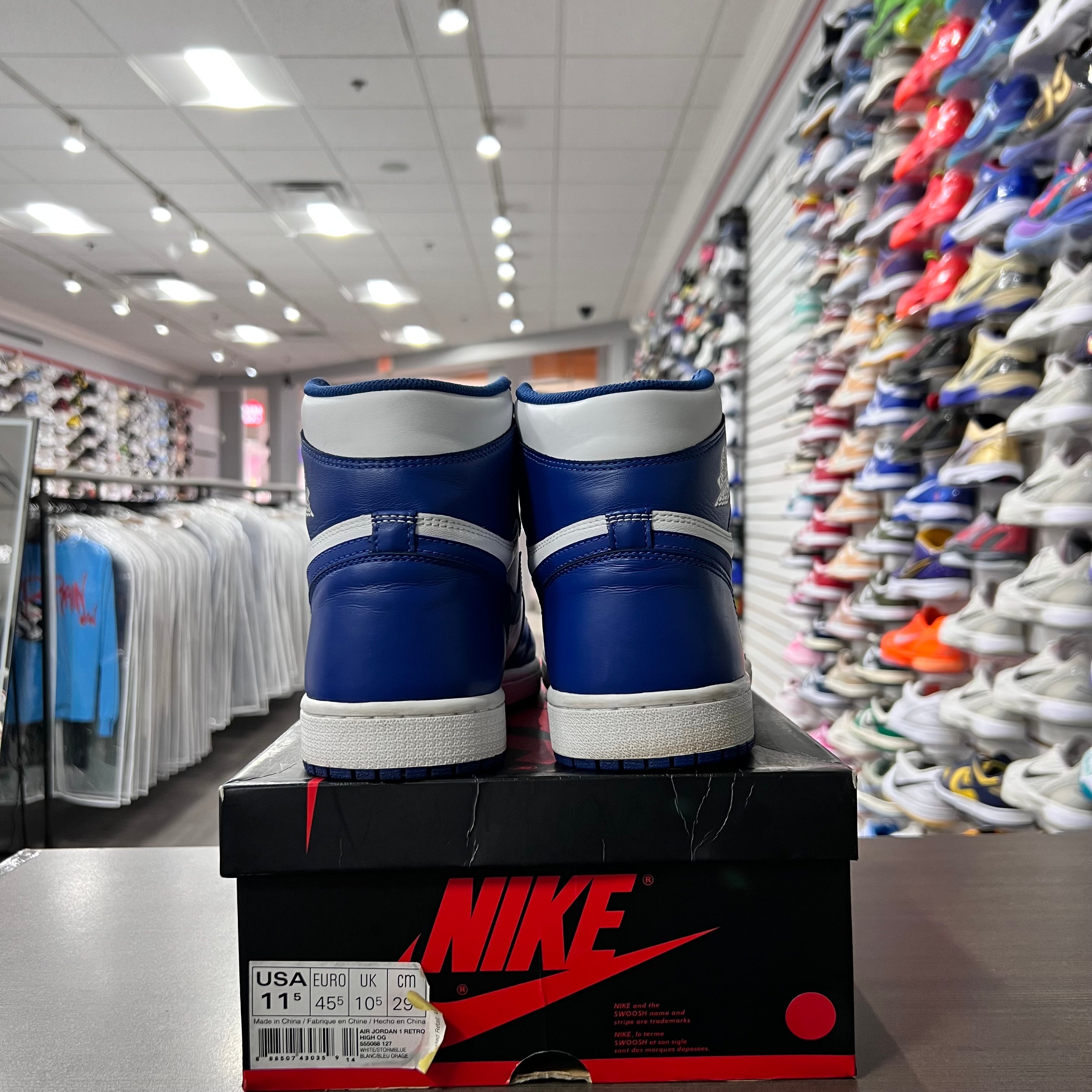 Jordan Retro 1 High Og Men's Storm Blue (Lightly Worn)