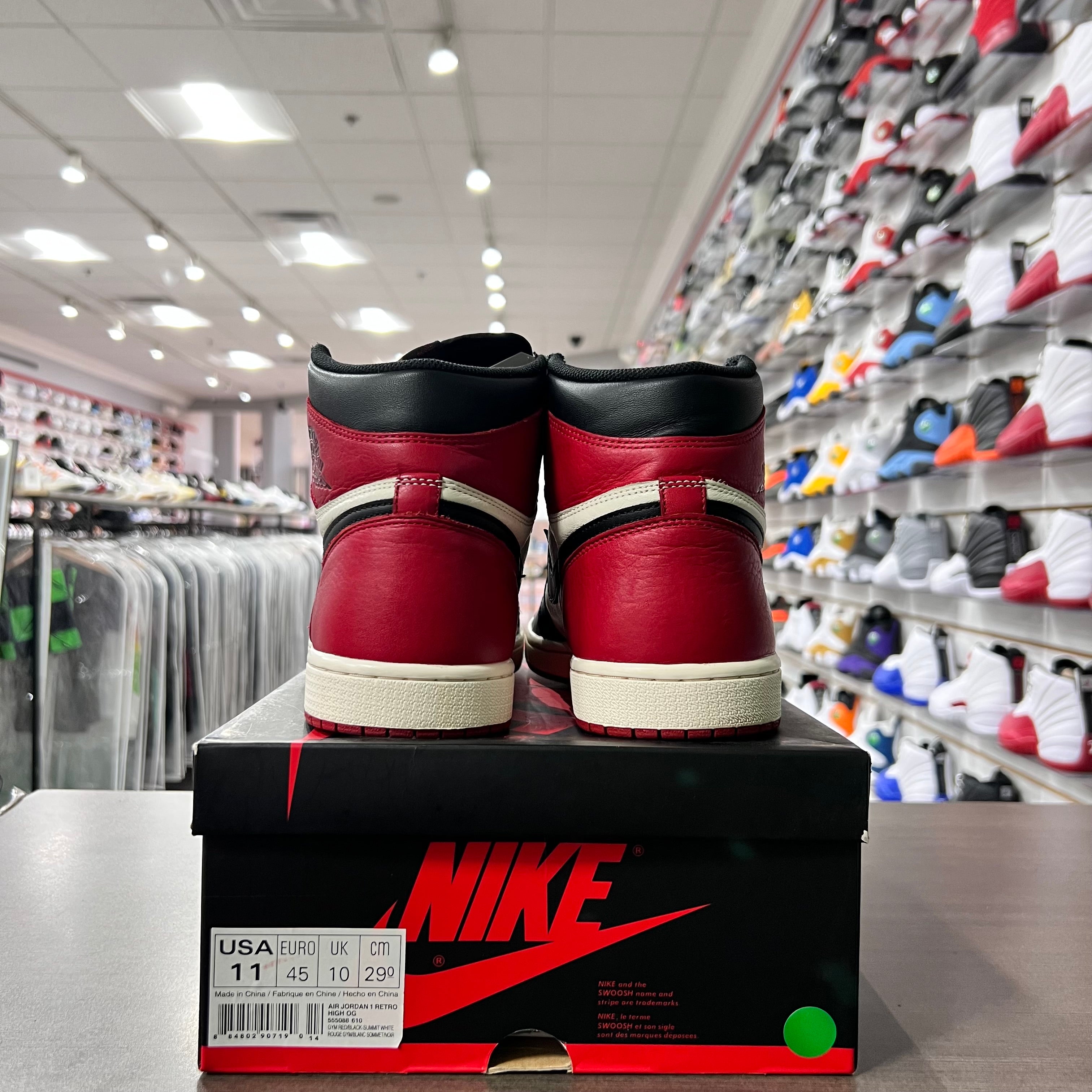 Jordan Retro 1 High Og Mens Bred Toe (Lightly Worn)