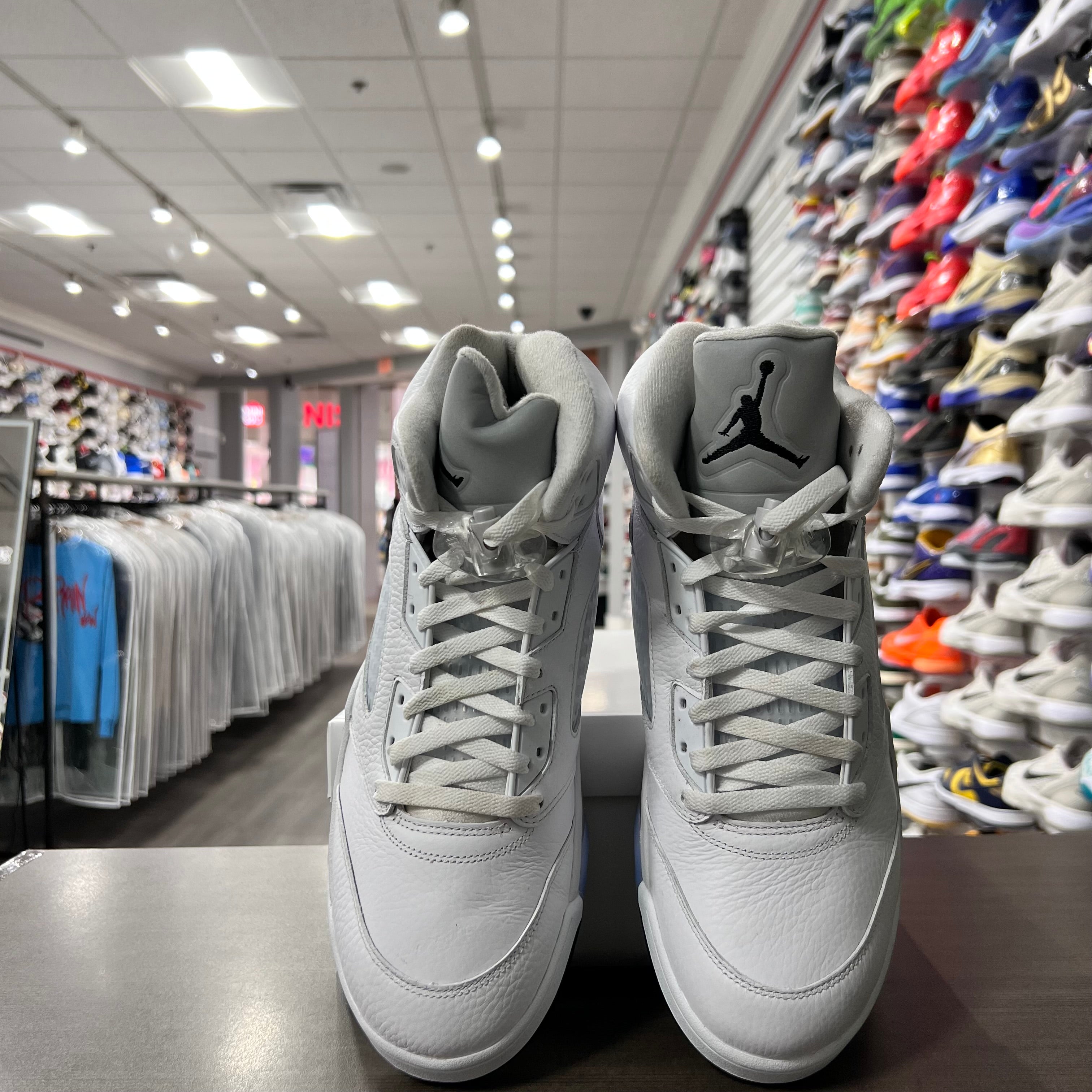 Jordan Retro 5 White Metallic (Lightly Worn+Replacement Box)