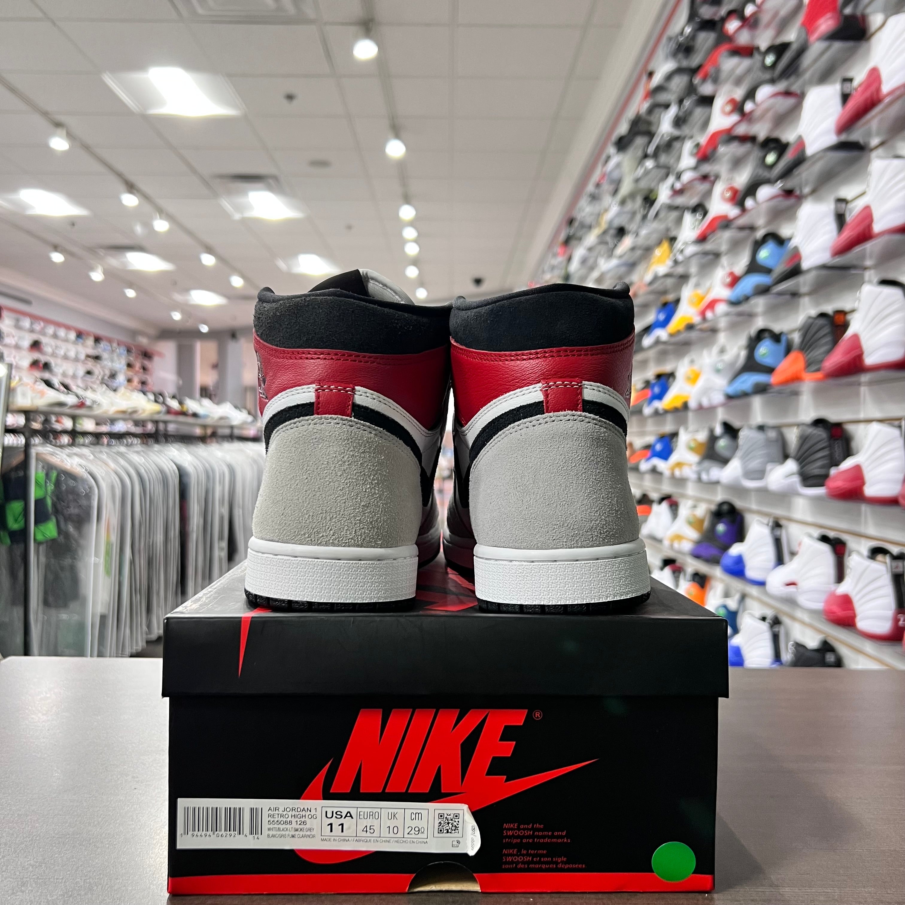 Jordan Retro 1 High Og Mens Smoke Grey (Lightly Worn)