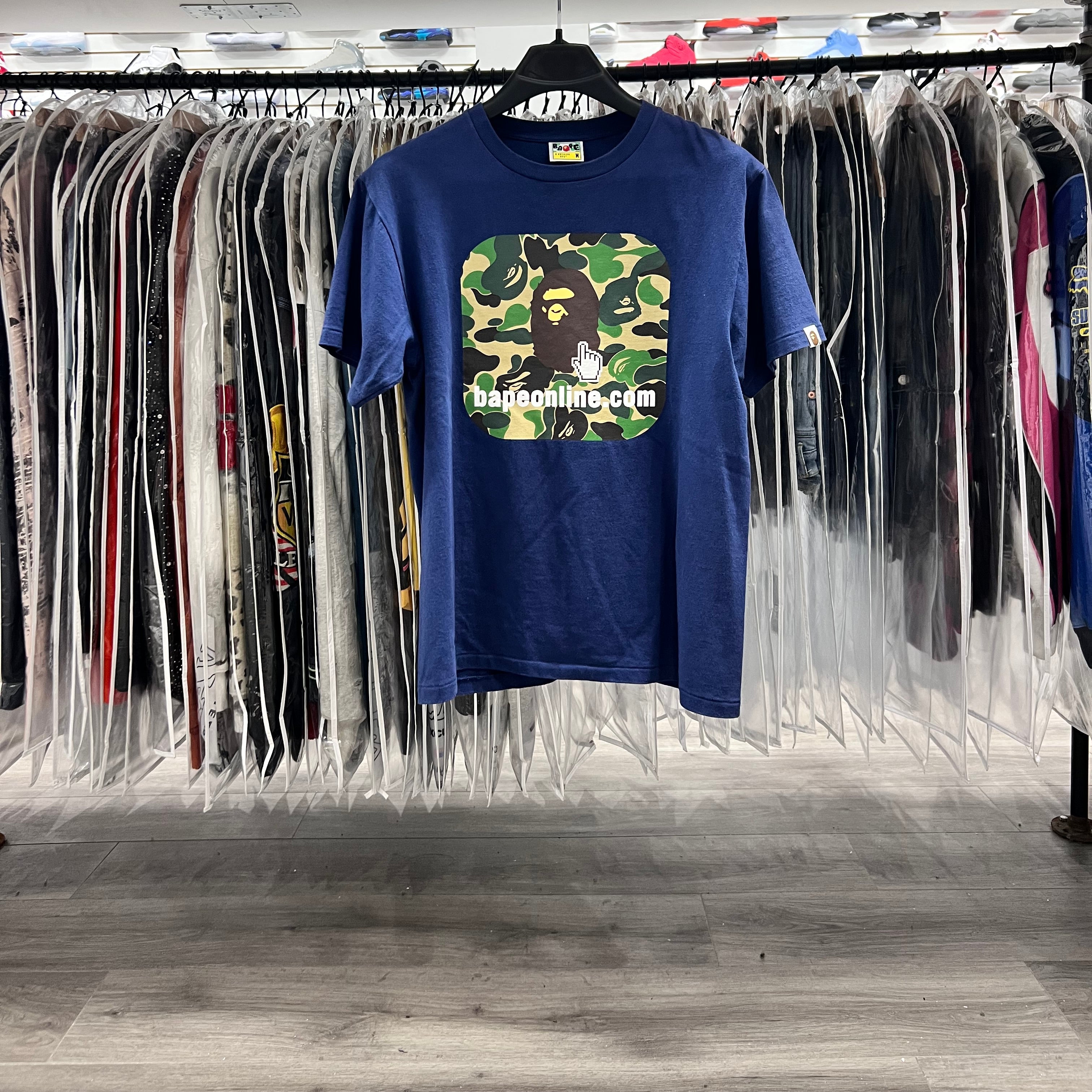 A Bathing Ape ABC Camo Online Exclusive Tee Blue (Lightly Worn)