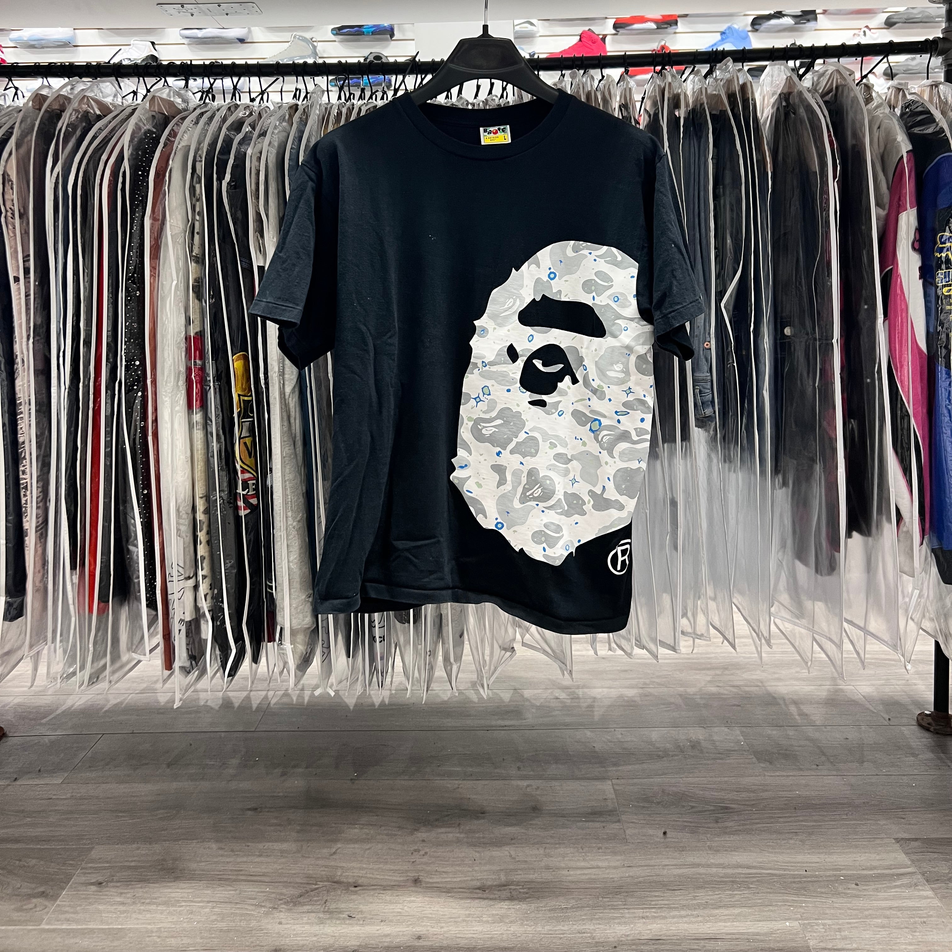 A Bathing Ape Space Camo Side Big Ape Head Tee (Lightly Worn)
