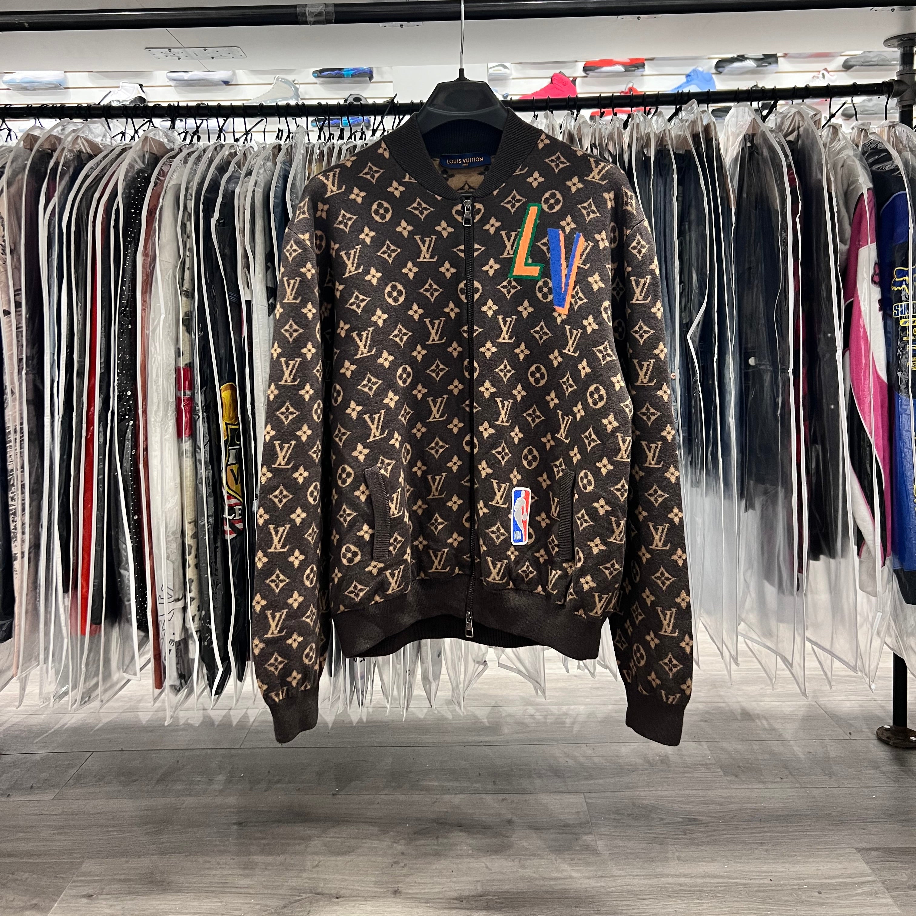 Louis Vuitton X NBA Monogram knit Bomber Jacket (Lightly Worn)