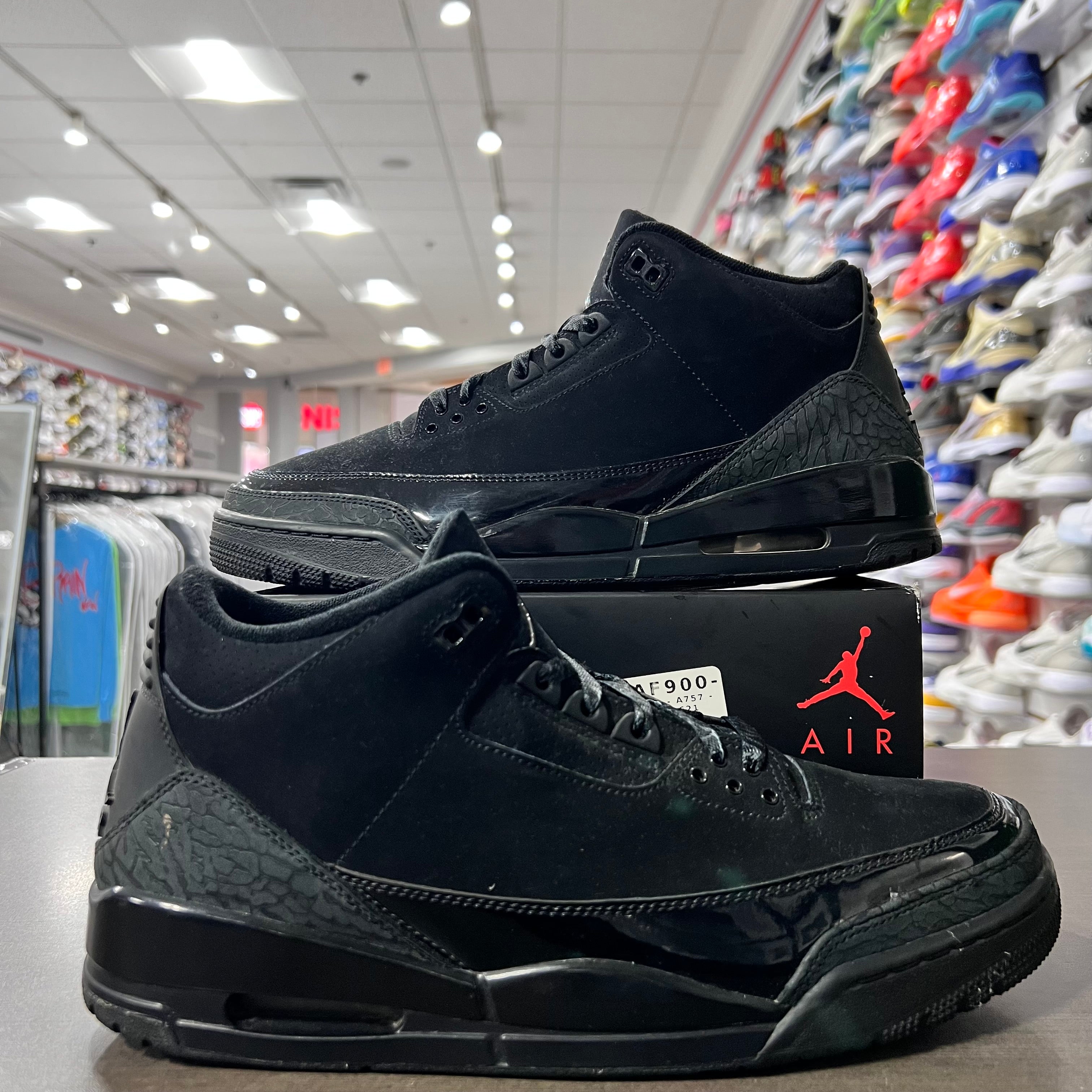 Jordan Retro 3 Mens Black Cat (Lightly Worn)