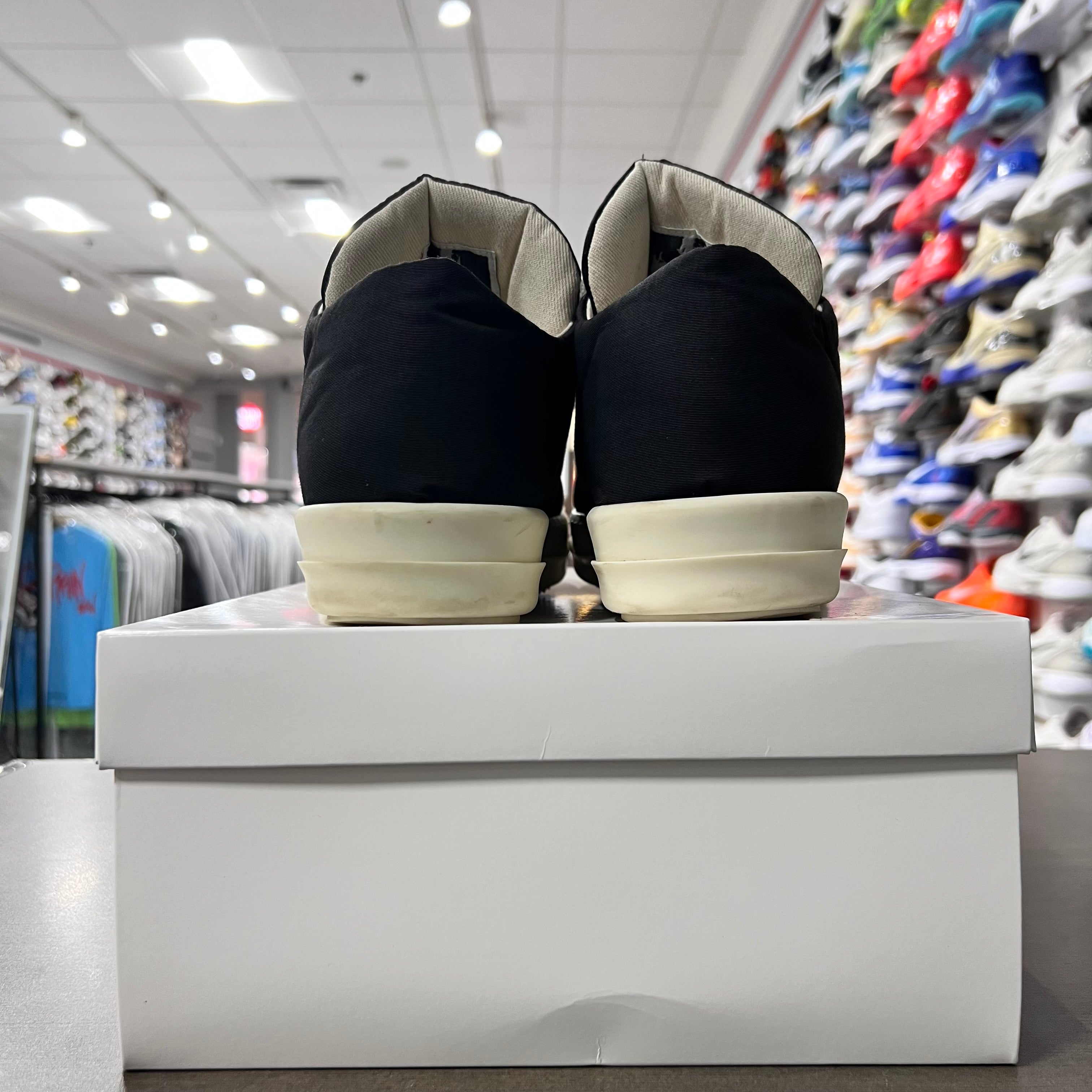 Rick Owens DRKSHDW Black Puffer Jumbo Lace Ramones Low (Lightly Worn+Replacement Box)
