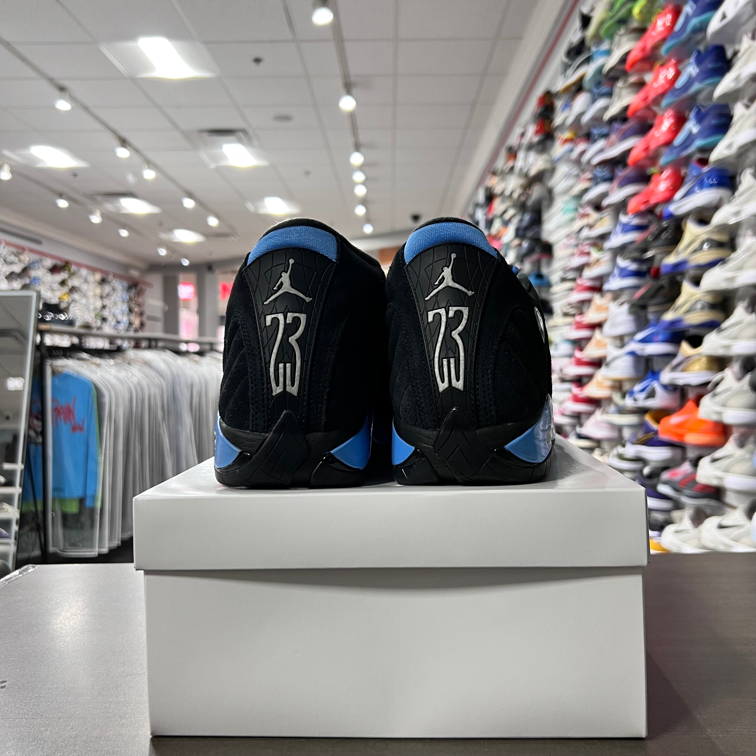 Jordan Retro 14 Mens Black University Blue (Lightly Worn+Replacement Box)