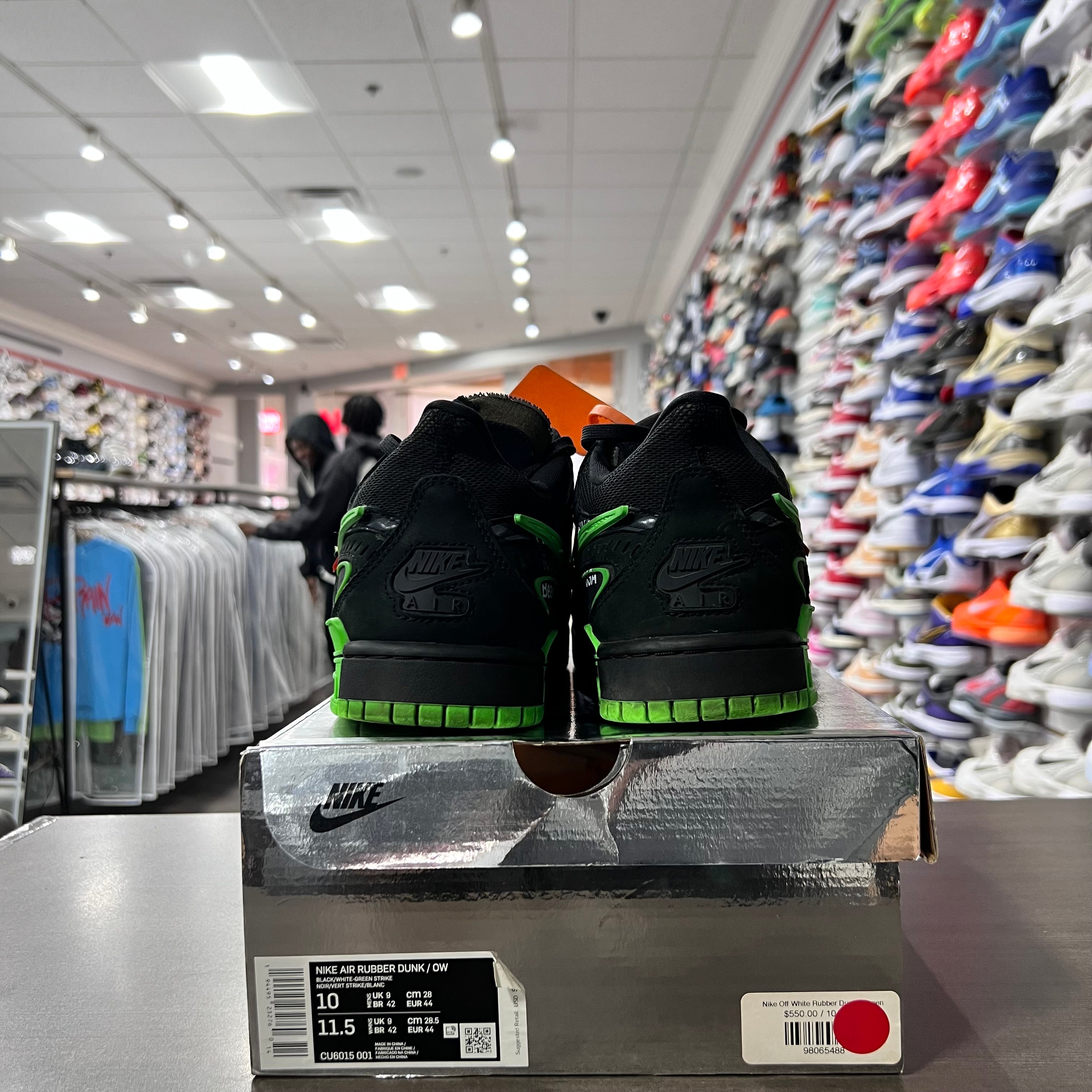 Nike Air Rubber Dunk Off-White Green Strike (Lightly Worn)