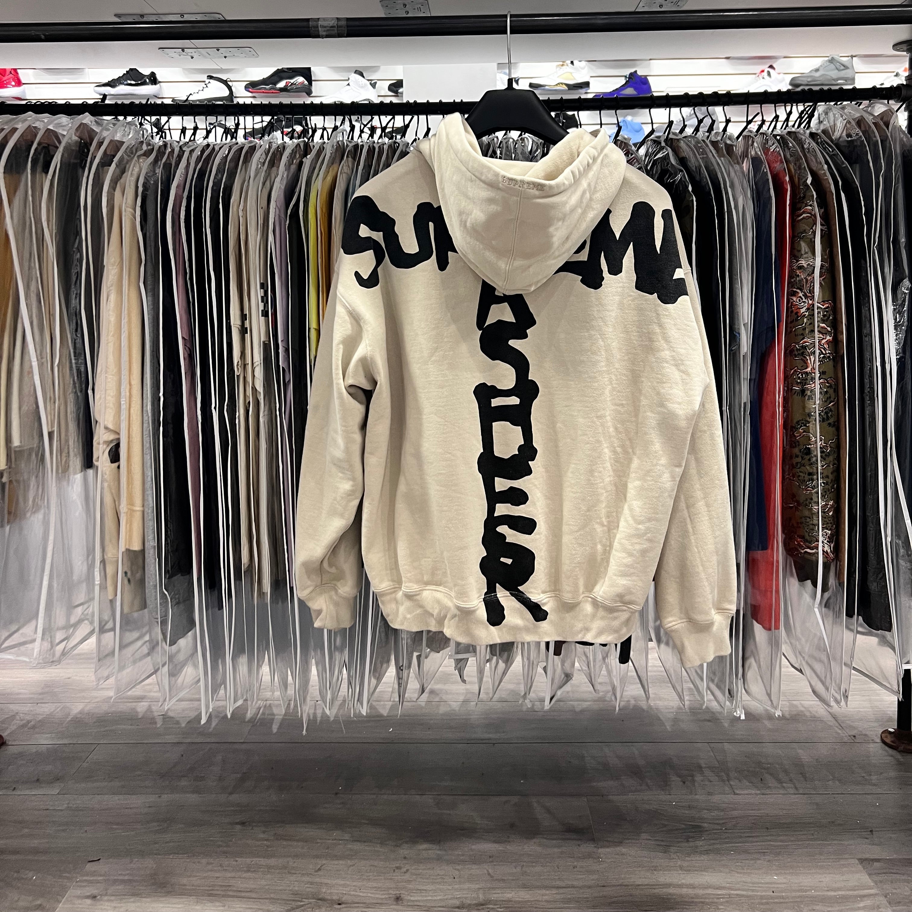 Supreme Thrasher Zip Up hooded Sweatshirt Stone(Lightly Worn)