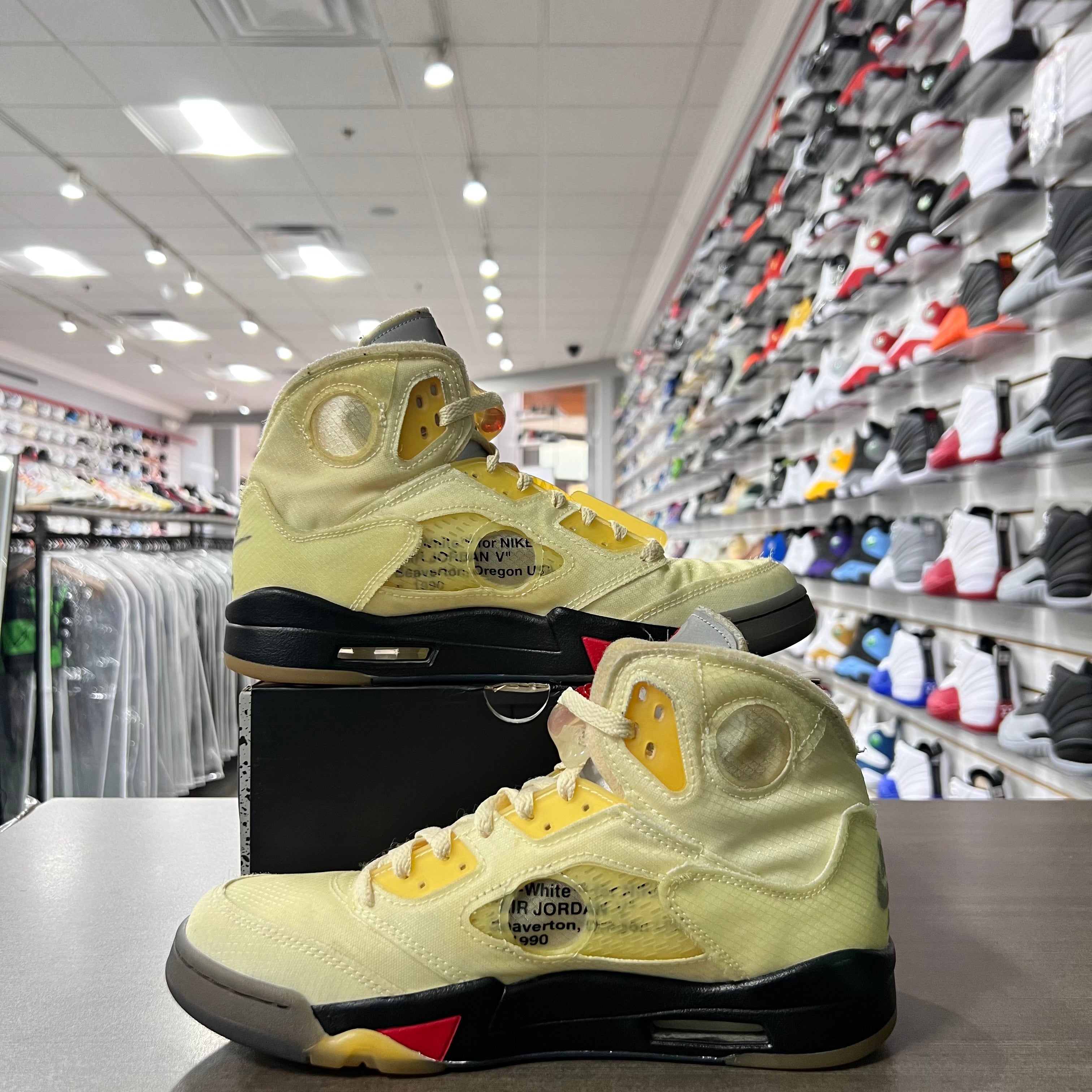 Jordan Retro 5 Mens Off White Sail (Lightly Worn)