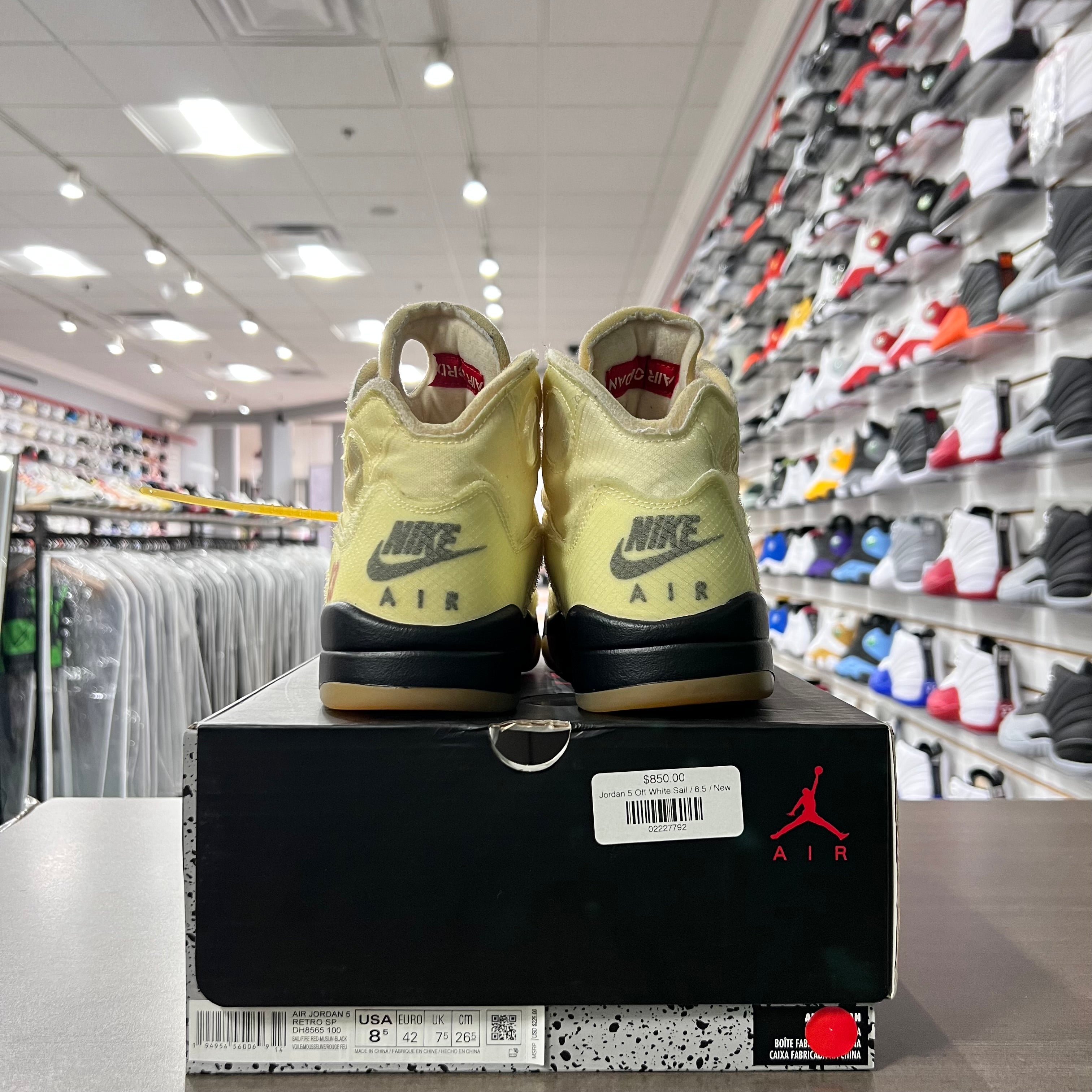 Jordan Retro 5 Mens Off White Sail (Lightly Worn)