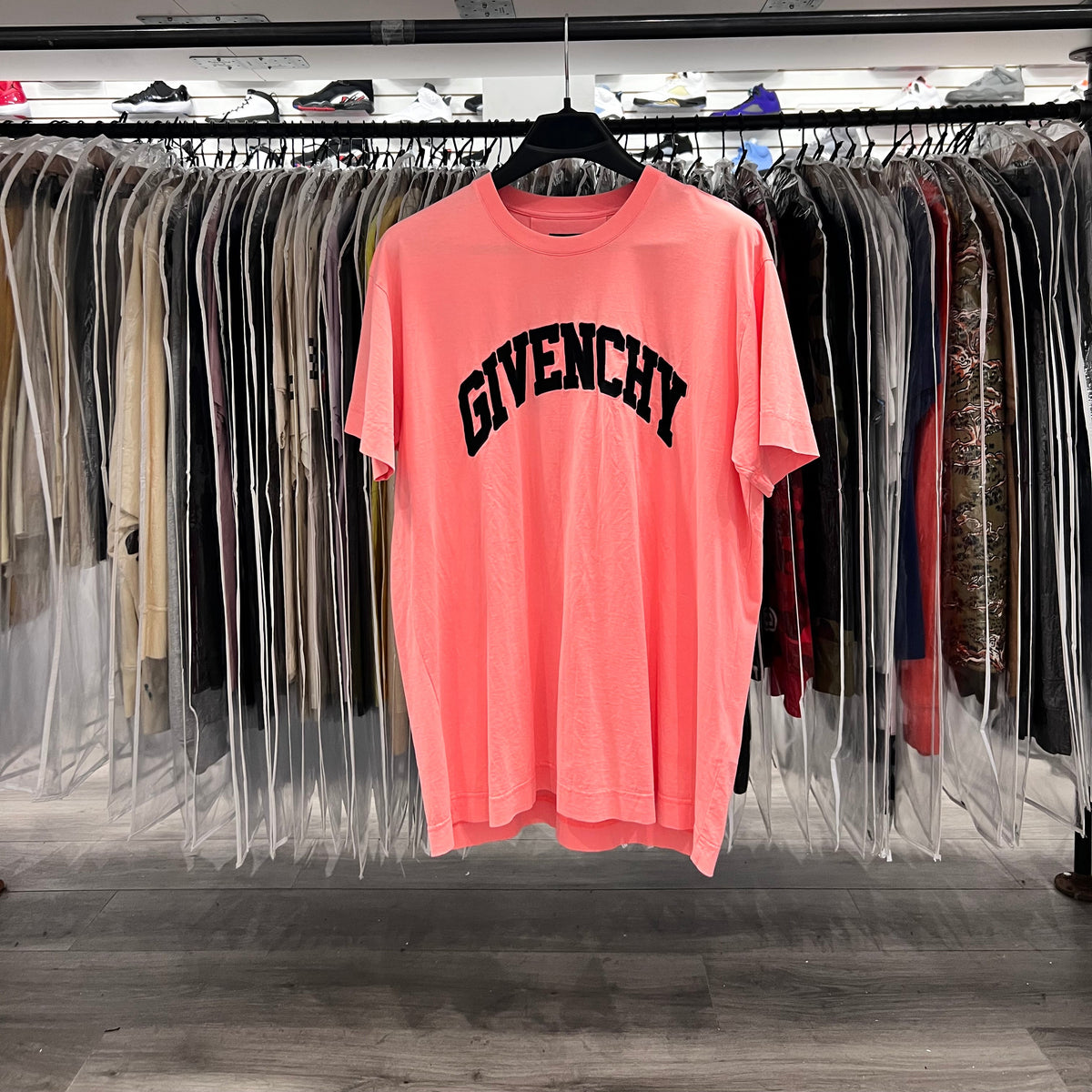Givency Arch Logo Tee Pink (Lightly Worn)