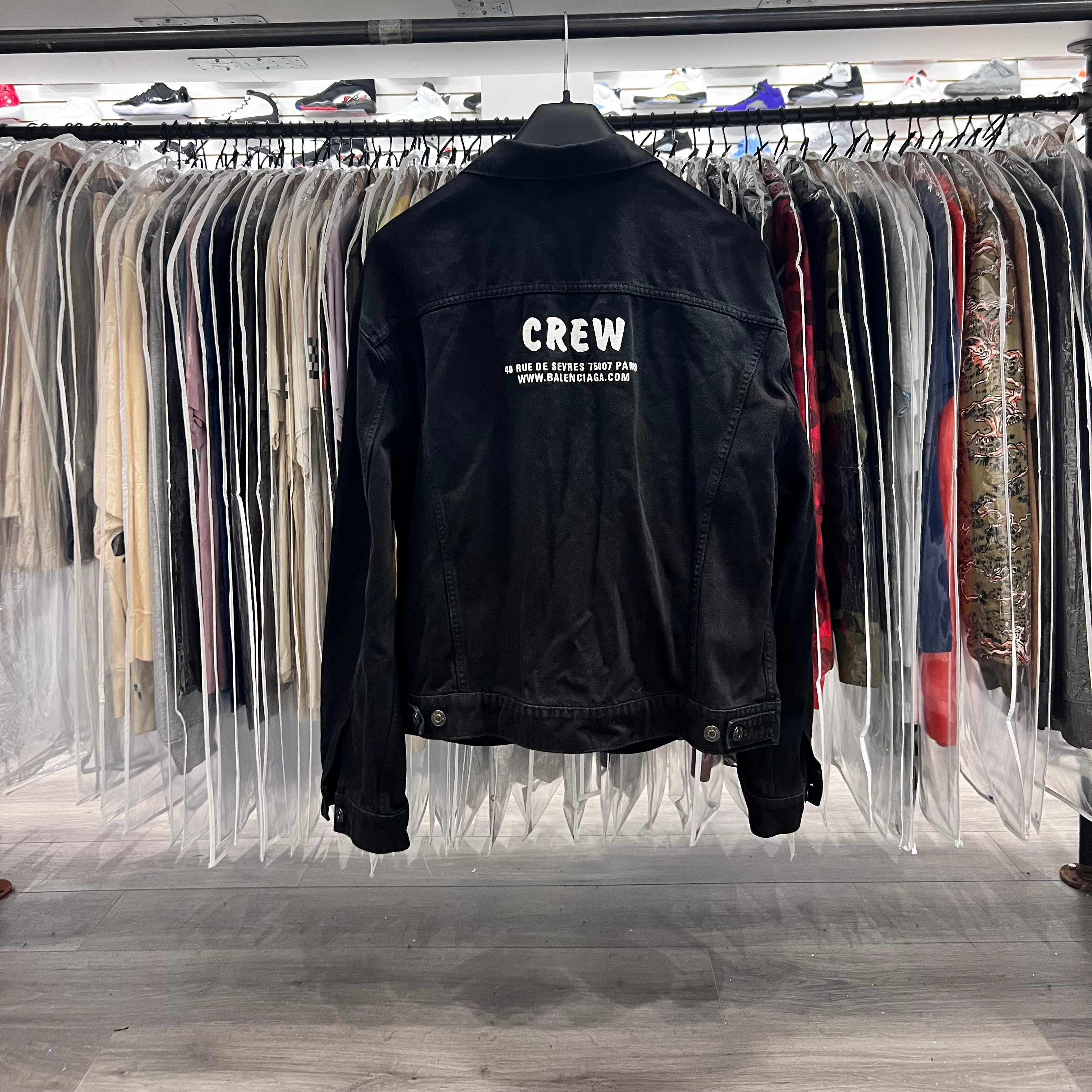 Balenciaga Crew Jean Jacket Black (Lightly Worn)