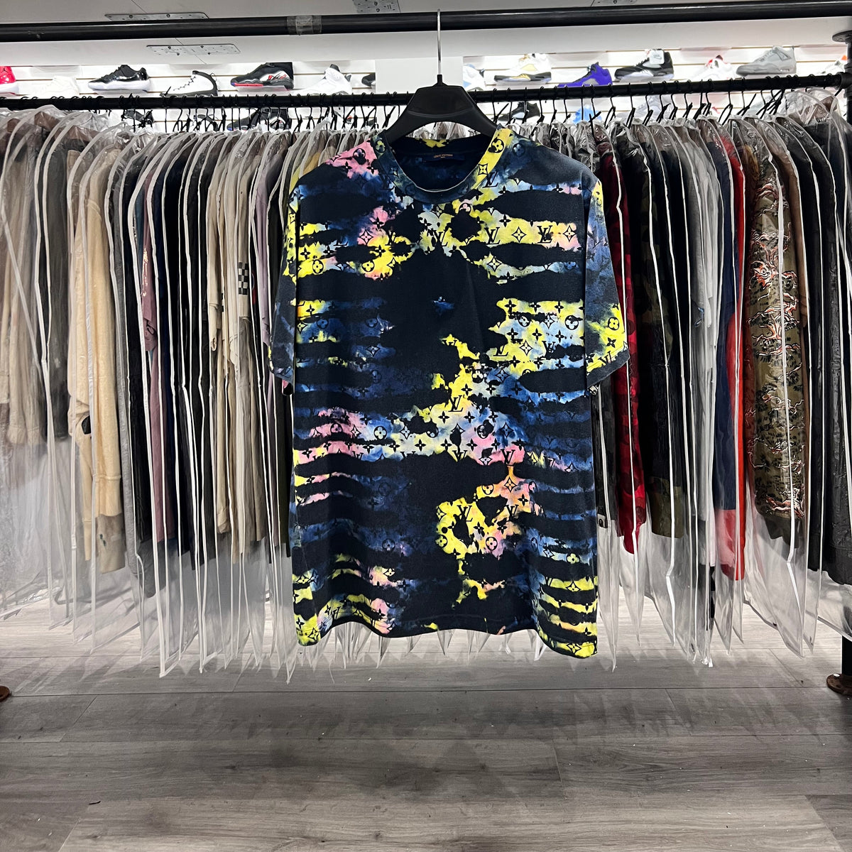 Louis Vuitton Monogram Tee Blue Tie Dye (Lightly Worn)
