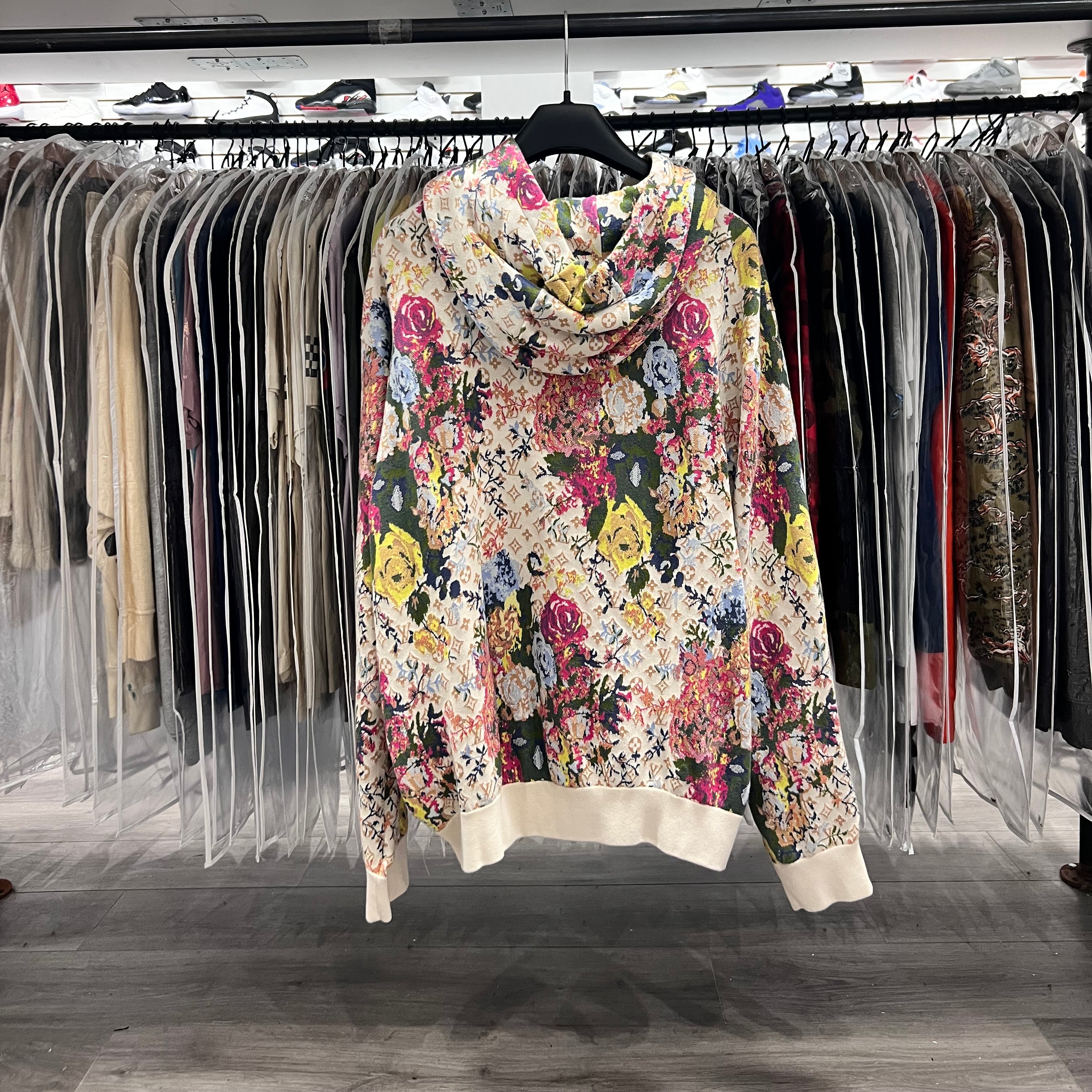 Louis Vuitton Virgil Abloh Monogram Floral Jacquard Hoodie (Lightly Worn)