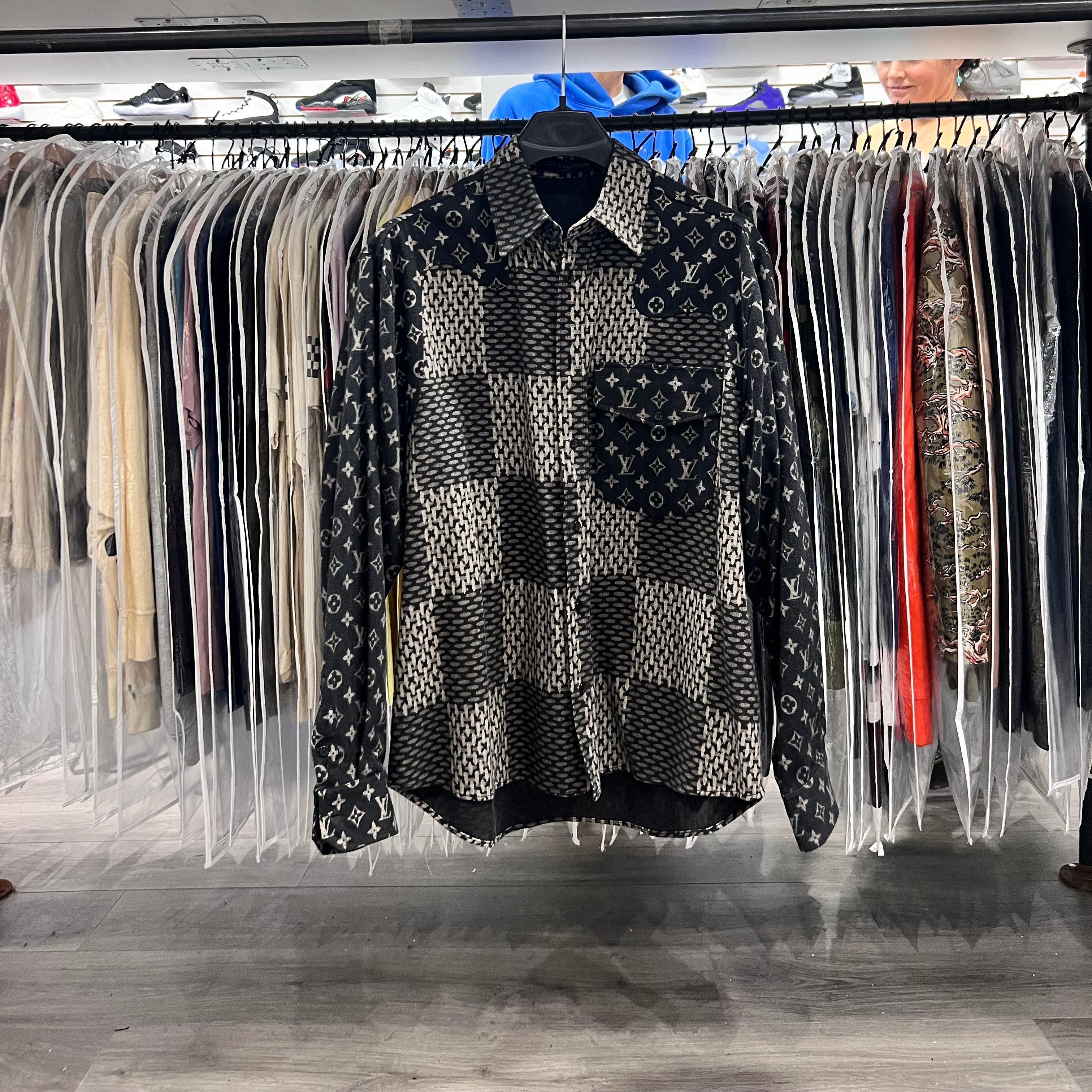 Loui Vuitton X Nigo MNGM Waves Giant Damier Flannel Shirt (Lightly Worn)