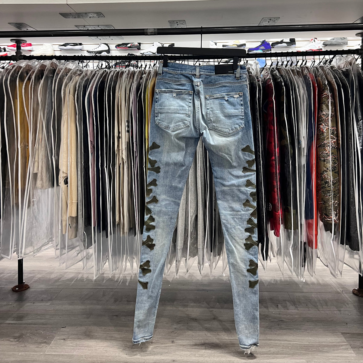 Amiri Camo Cross Bones Jeans (Lightly Worn+Altered)