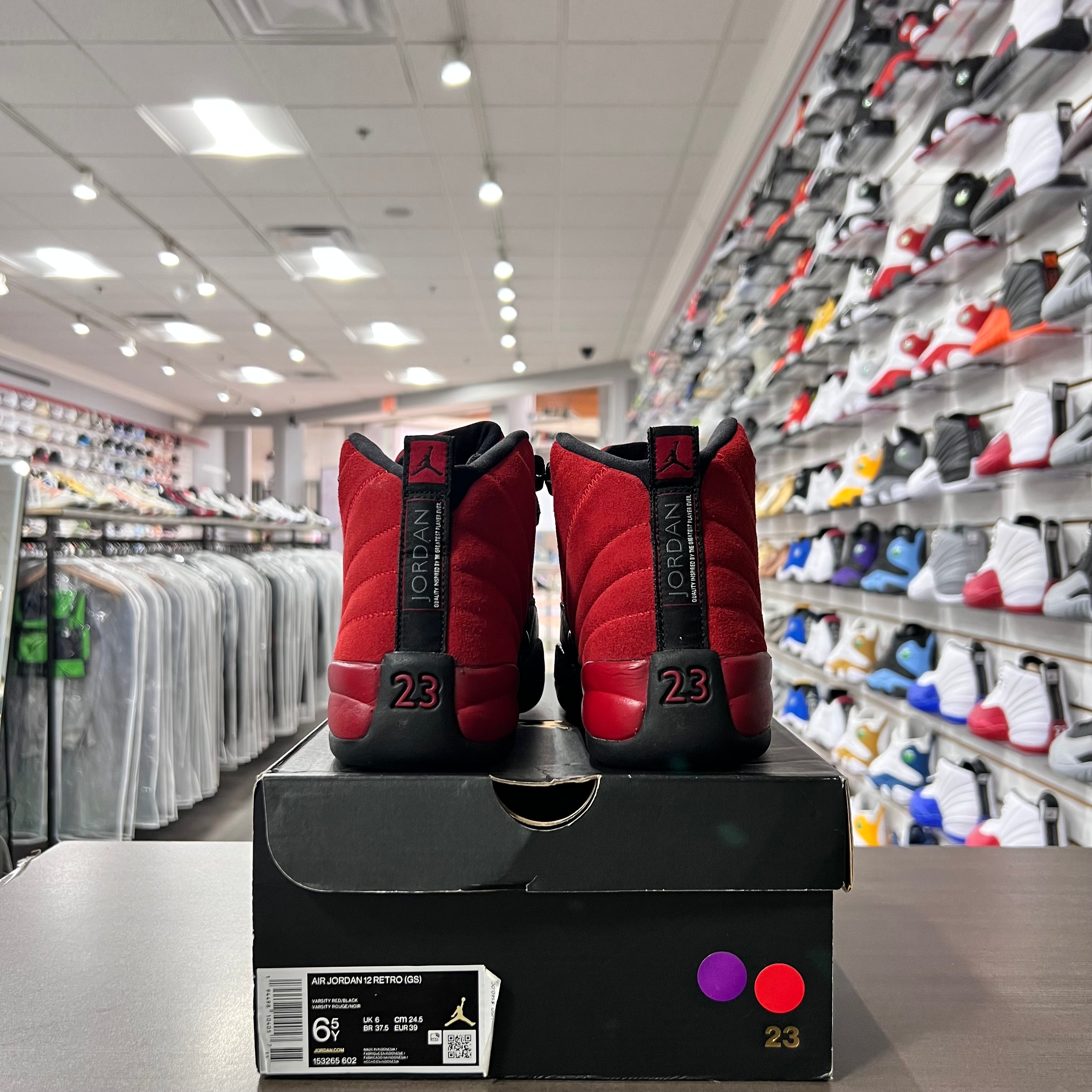 Jordan Retro 12 Gs Reverse Flu Game (Lightly Worn)