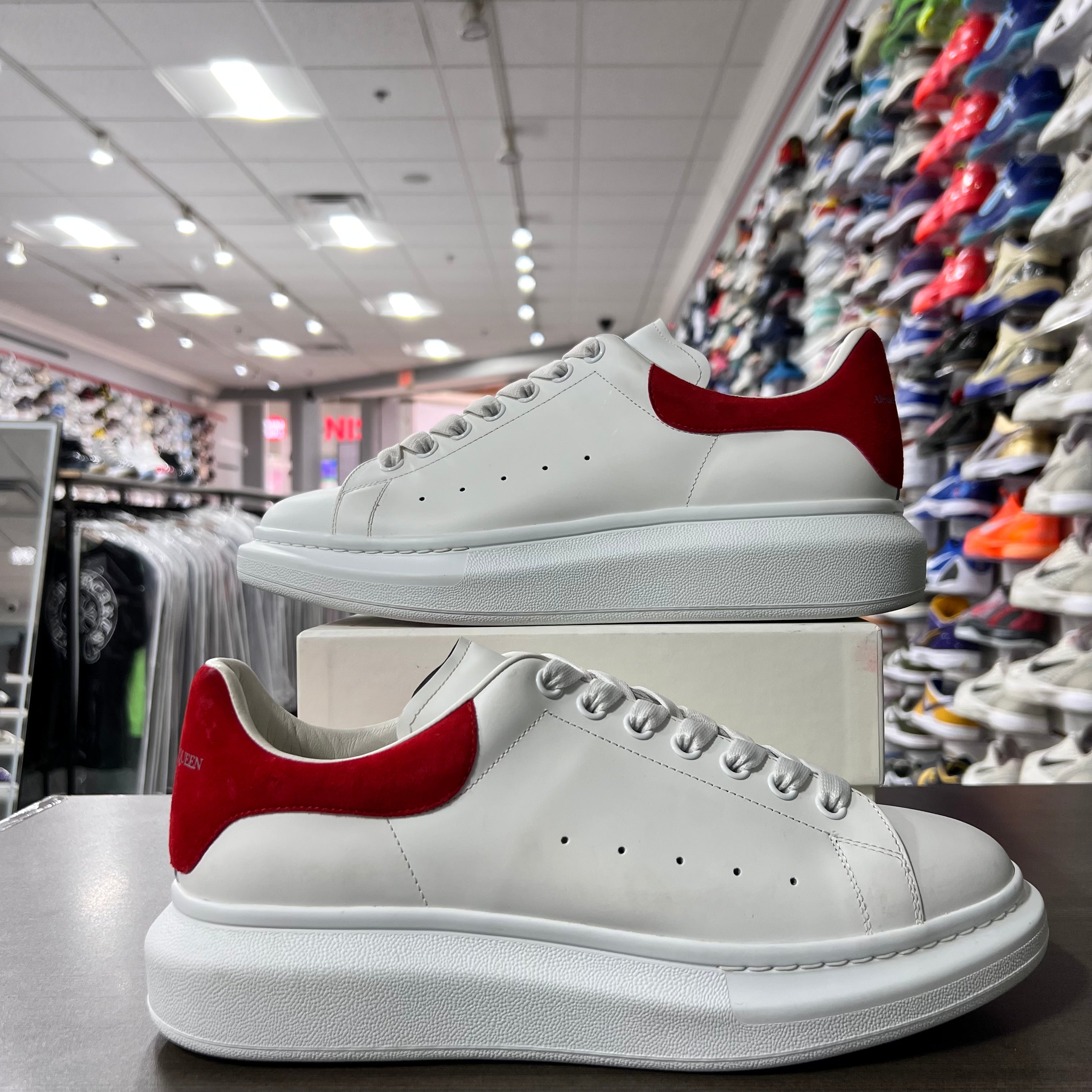 Alexander Mcqueens White/Red Suede (Lightly Worn)