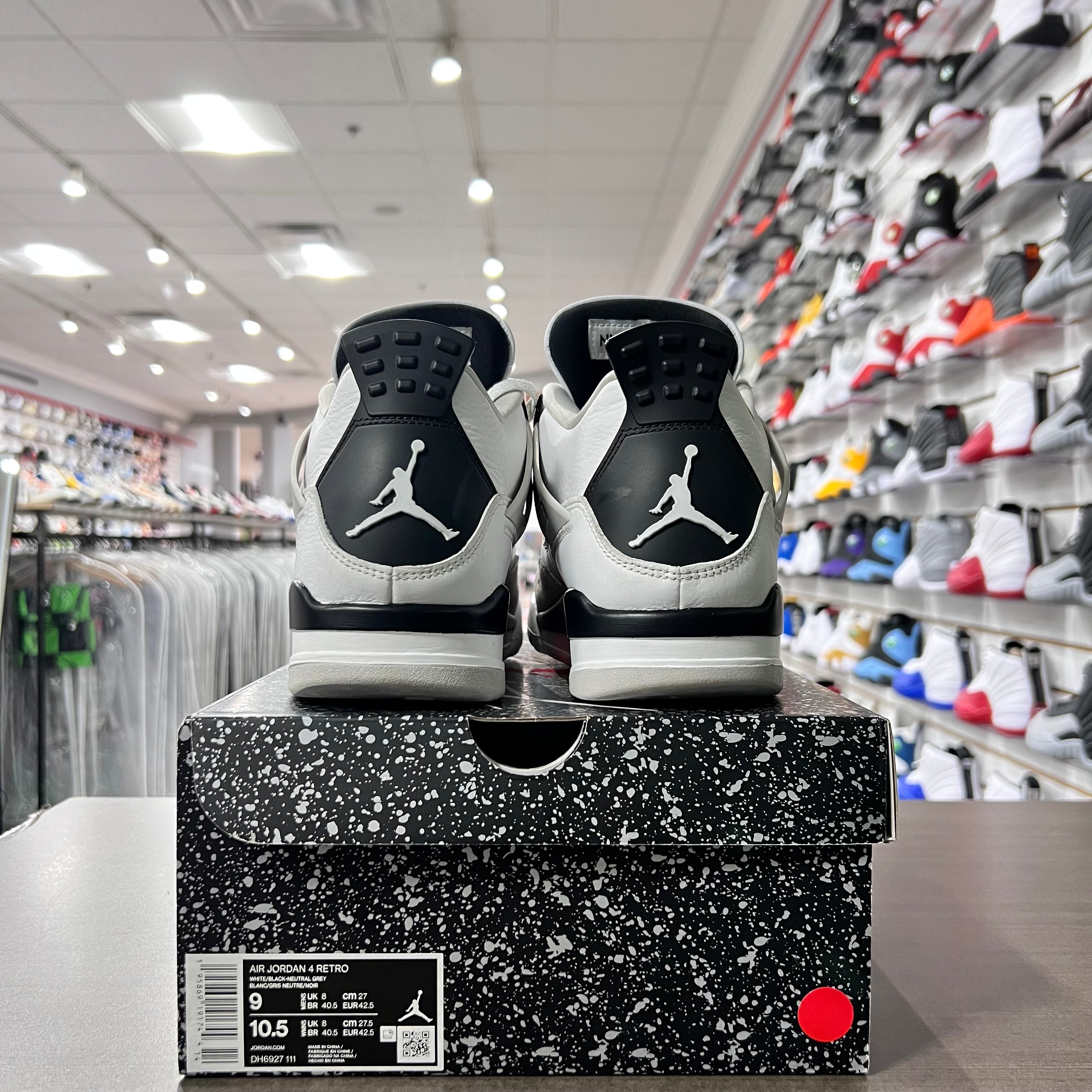 Jordan Retro 4 Mens Military Black (Lightly Worn)