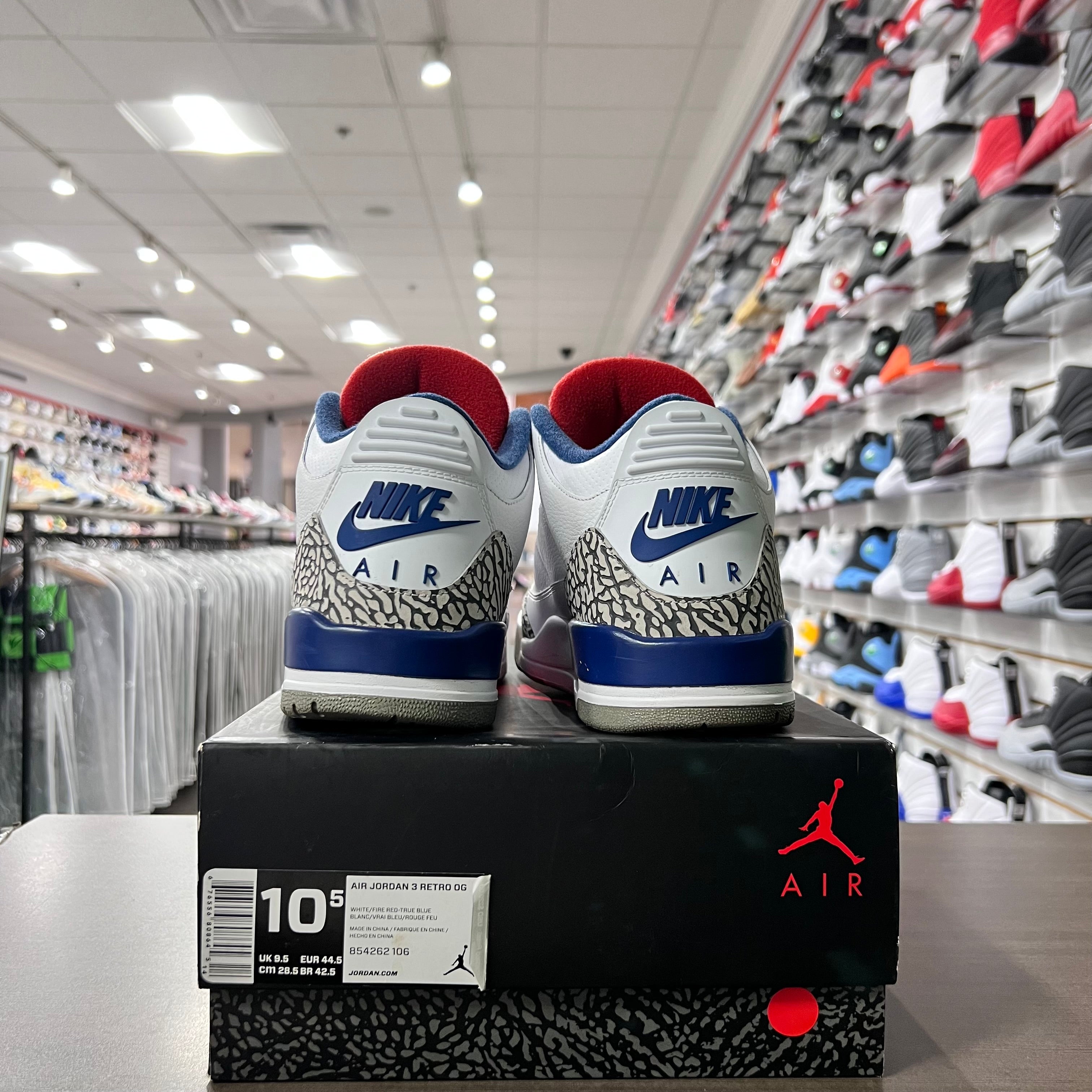 Jordan Retro 3 Mens True Blue (2016) (Lightly Worn)