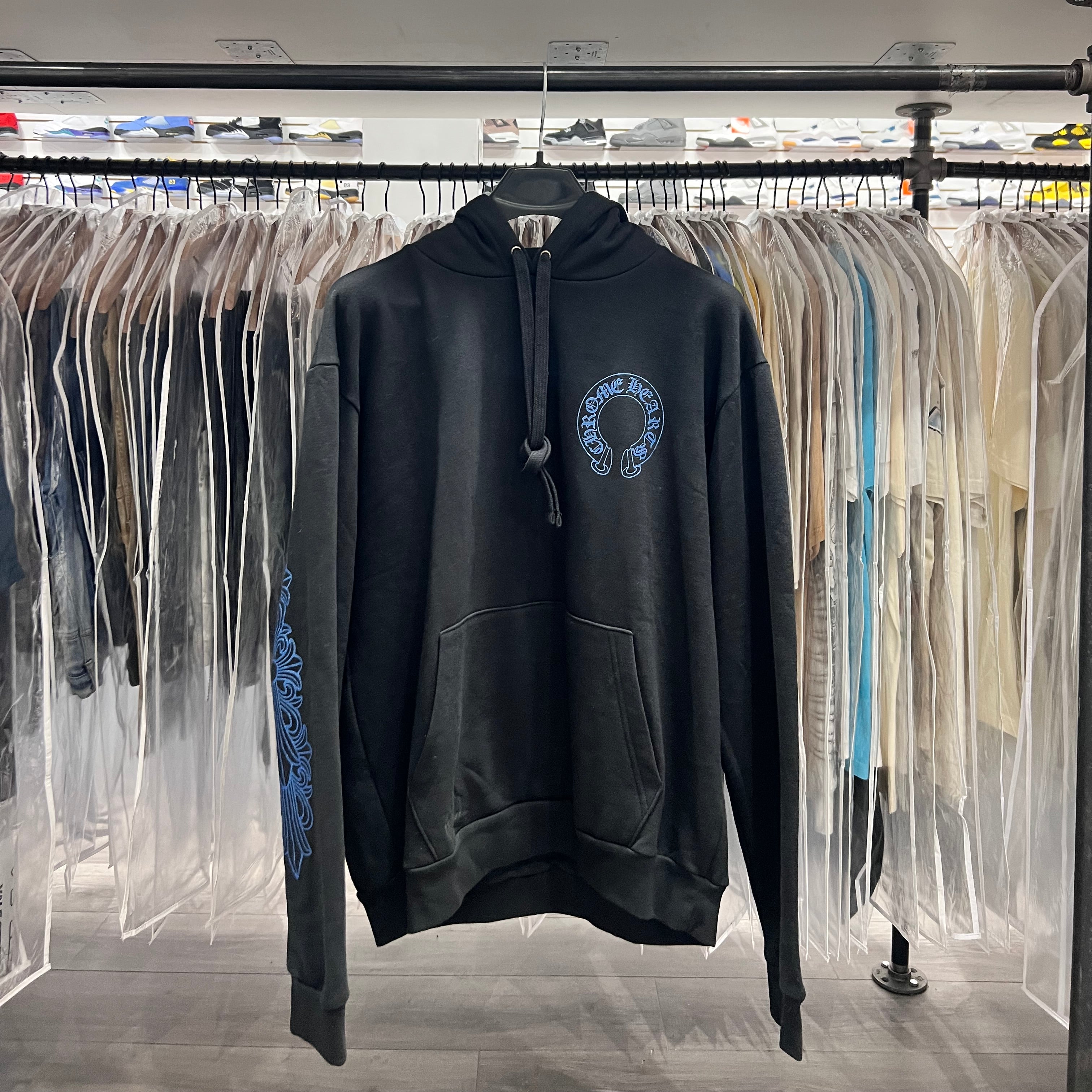 Chrome Hearts Hoodie Friends And Family Black Blue