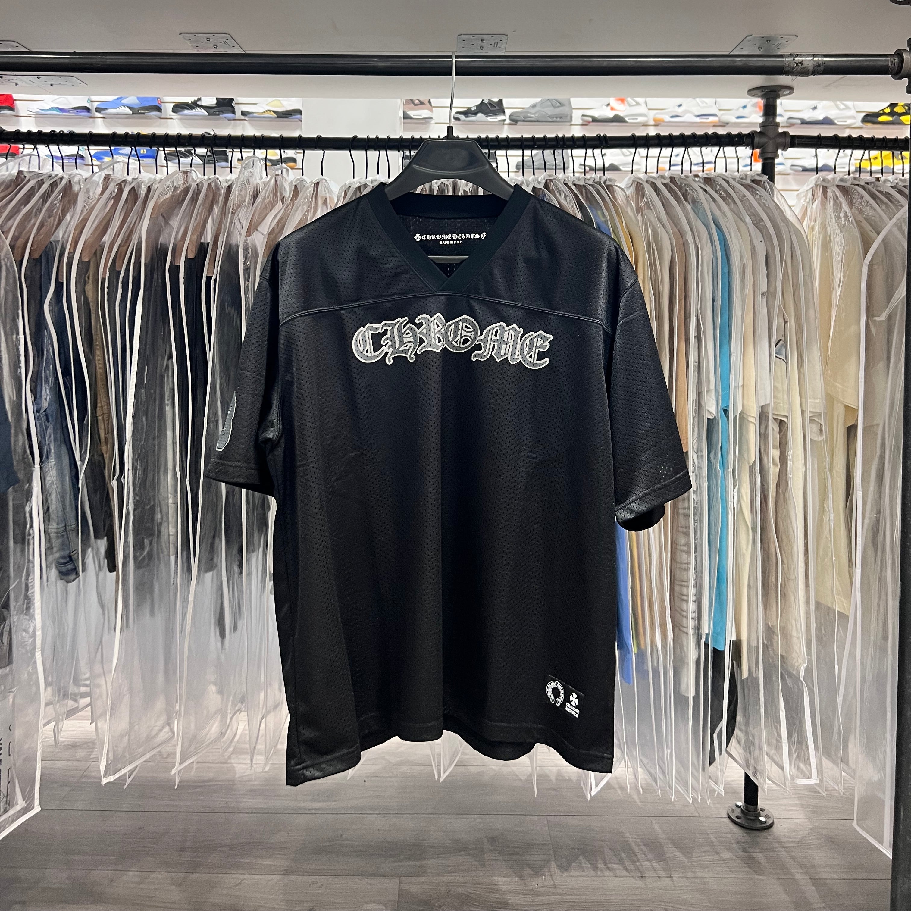 Chrome Hearts Football Mesh Jersey Black (Tried On)