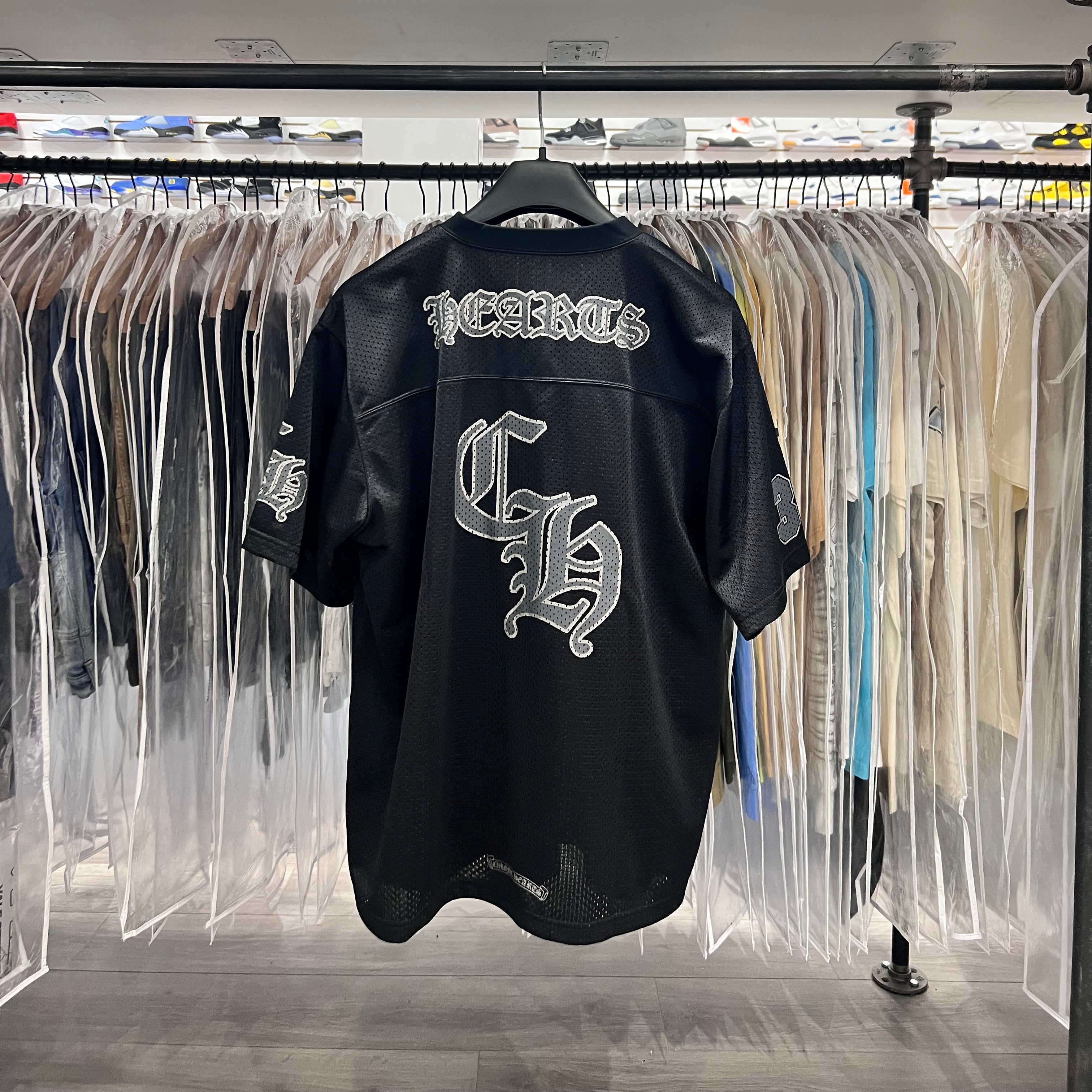 Chrome Hearts Football Mesh Jersey Black (Tried On)