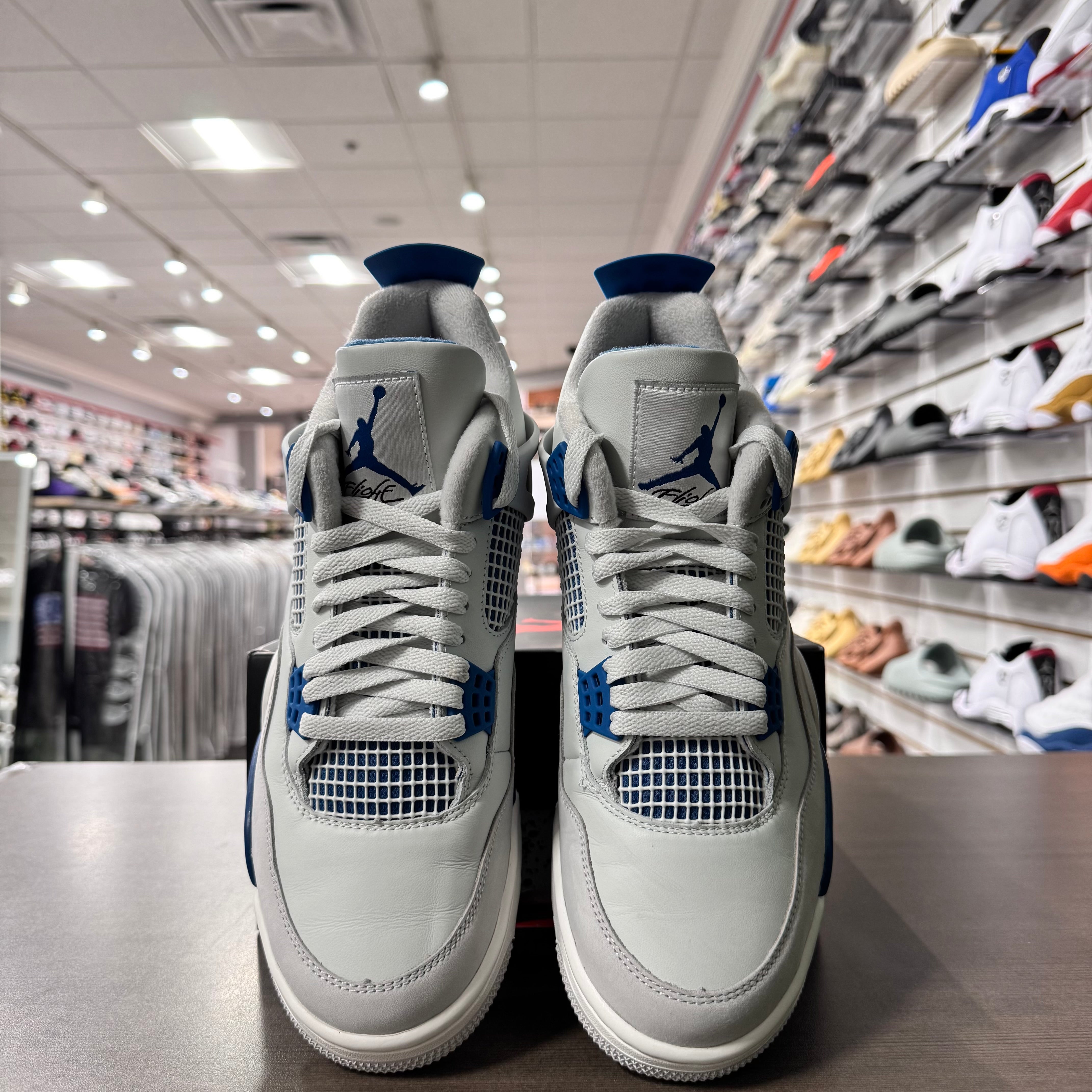 Jordan Retro 4 Mens Military Blue (Lightly Worn)