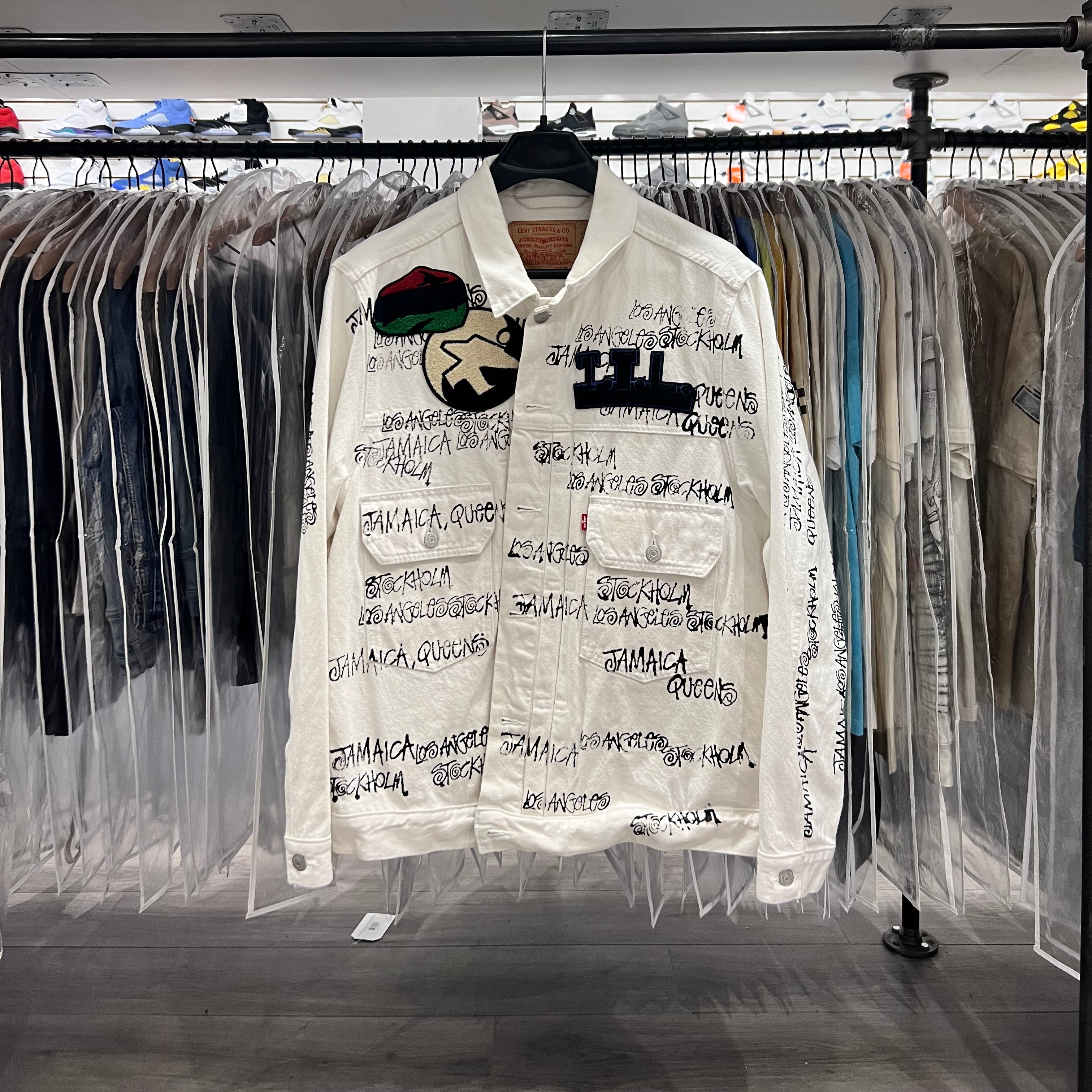 Denim Tears X Stussy Denim Jacket White (Lightly Worn)