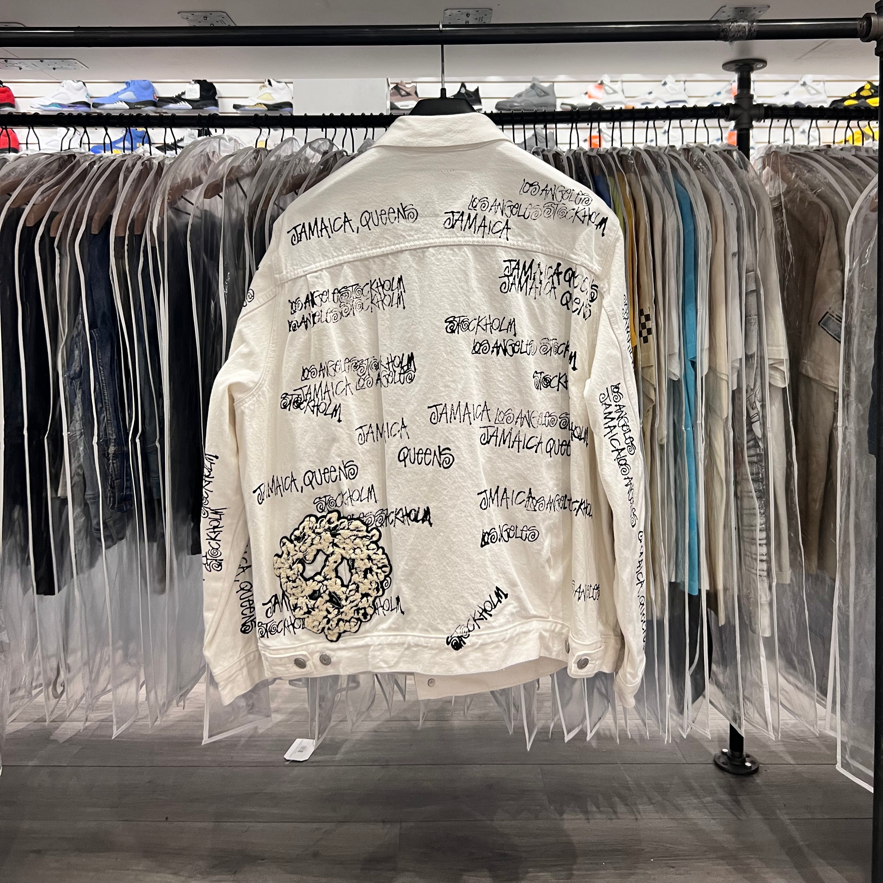 Denim Tears X Stussy Denim Jacket White (Lightly Worn)