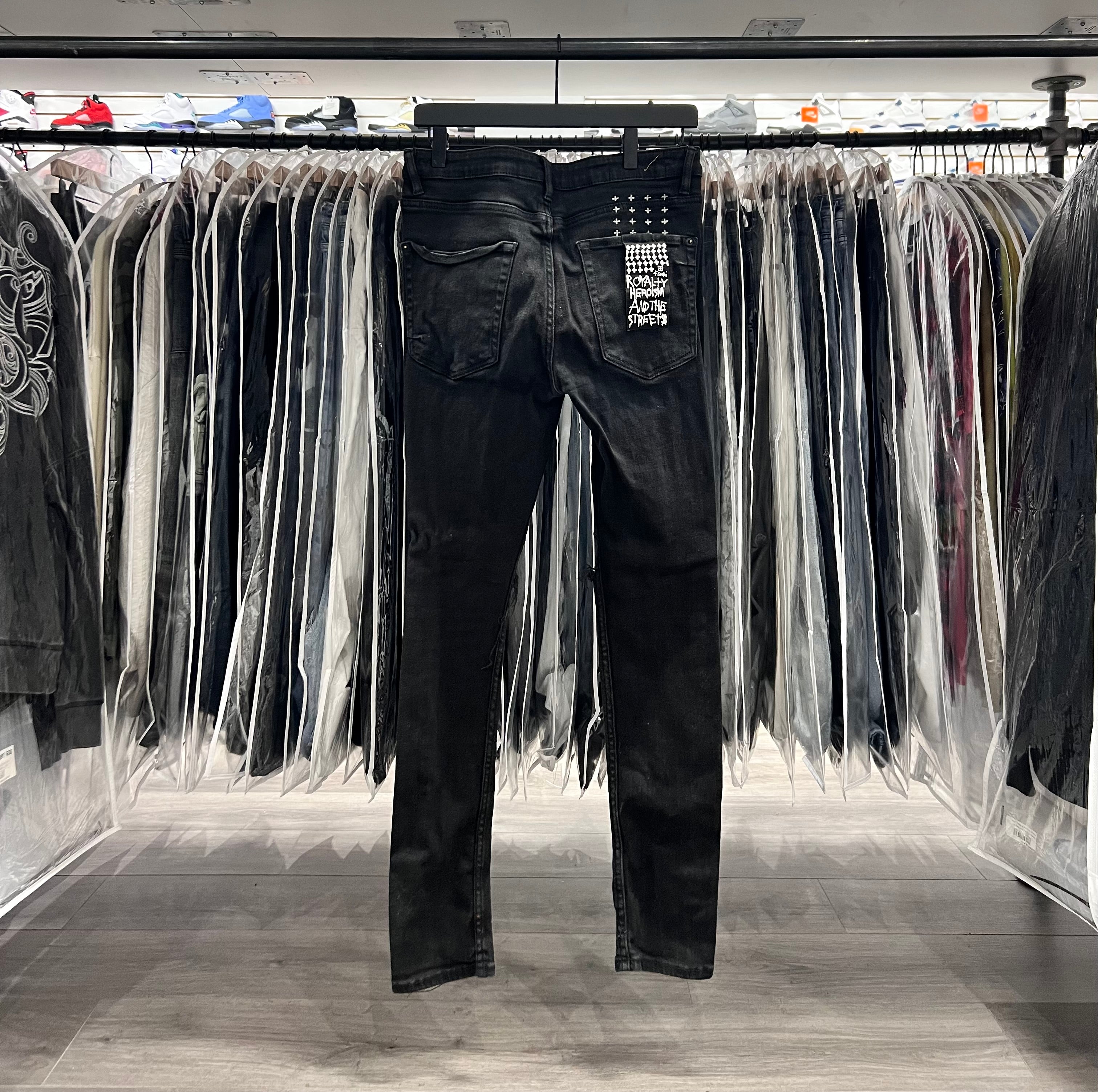 Ksubi Jeans Black Ripped Knees (Lightly Worn)