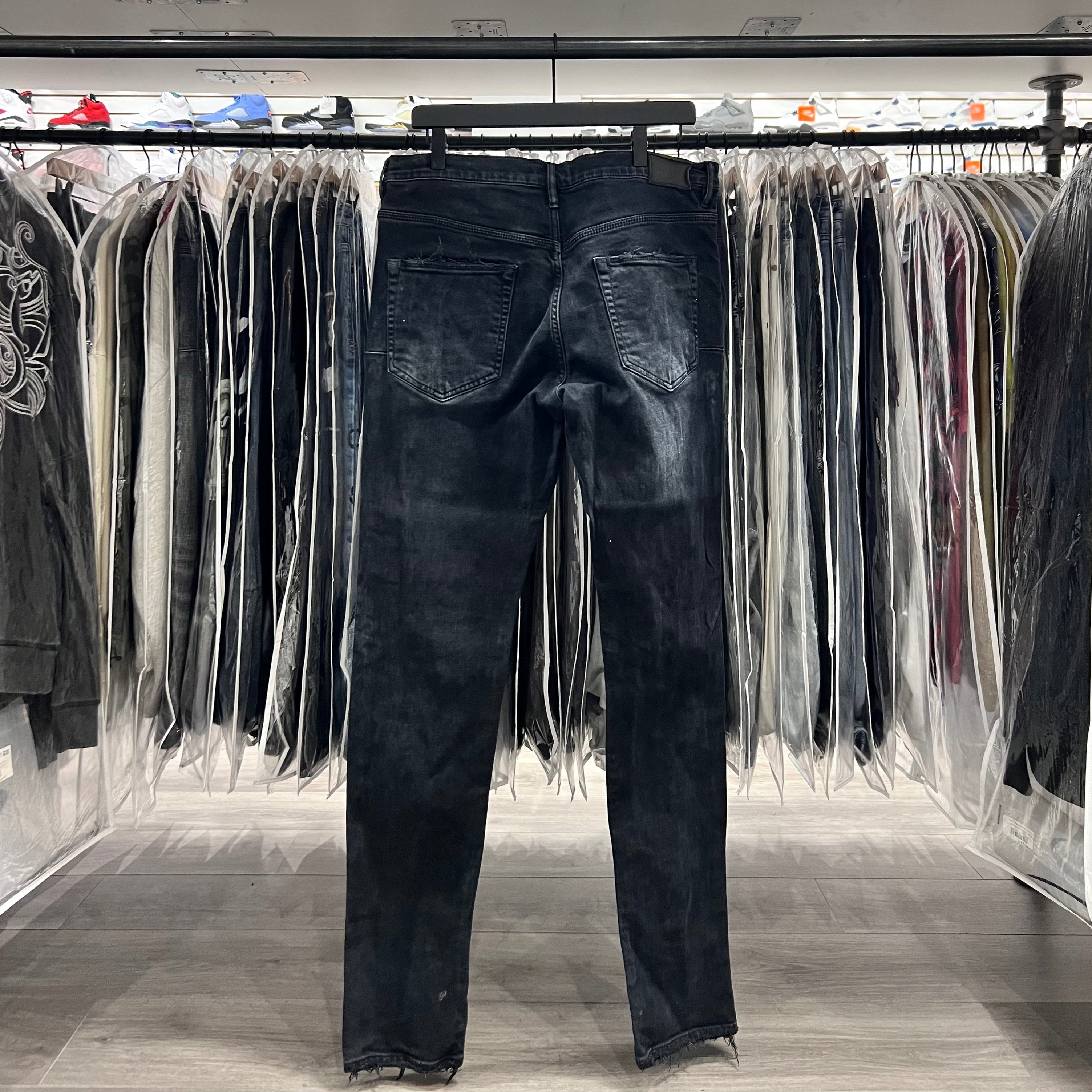 Purple Jeans Black Knee Rips (Lightly Worn)